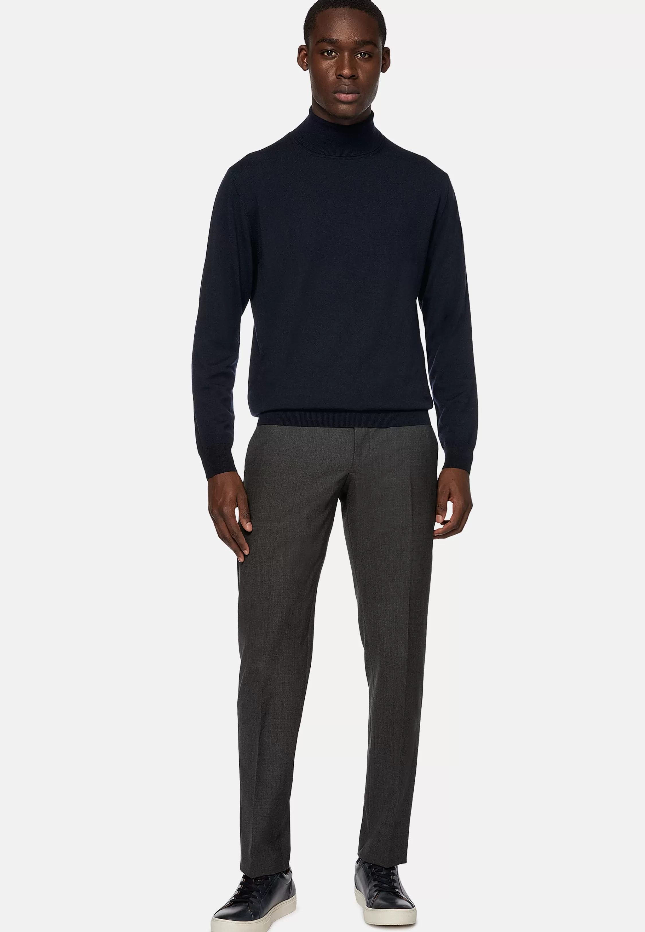 Boggi Milano Merino Wool Polo Neck Jumper