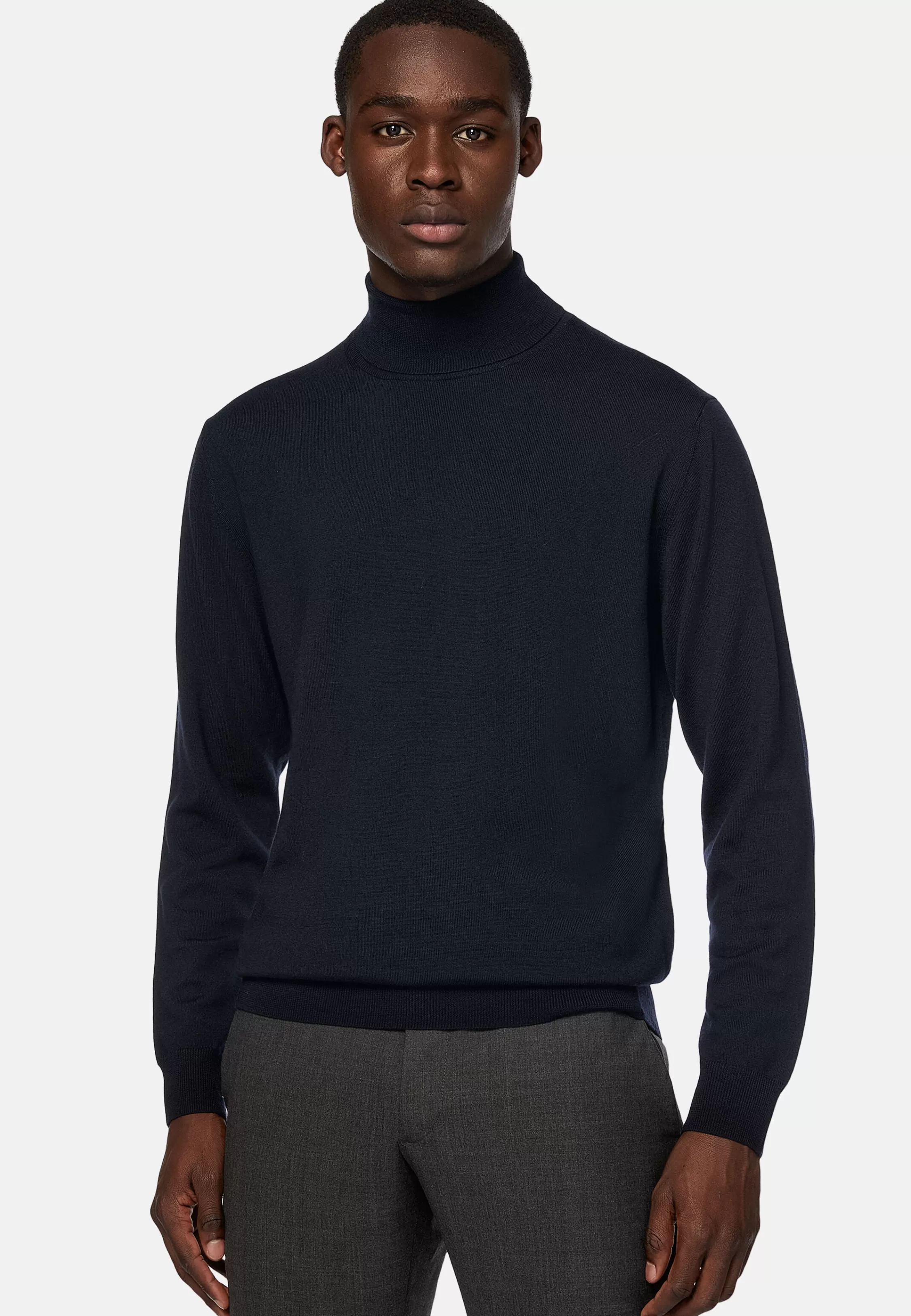 Boggi Milano Merino Wool Polo Neck Jumper