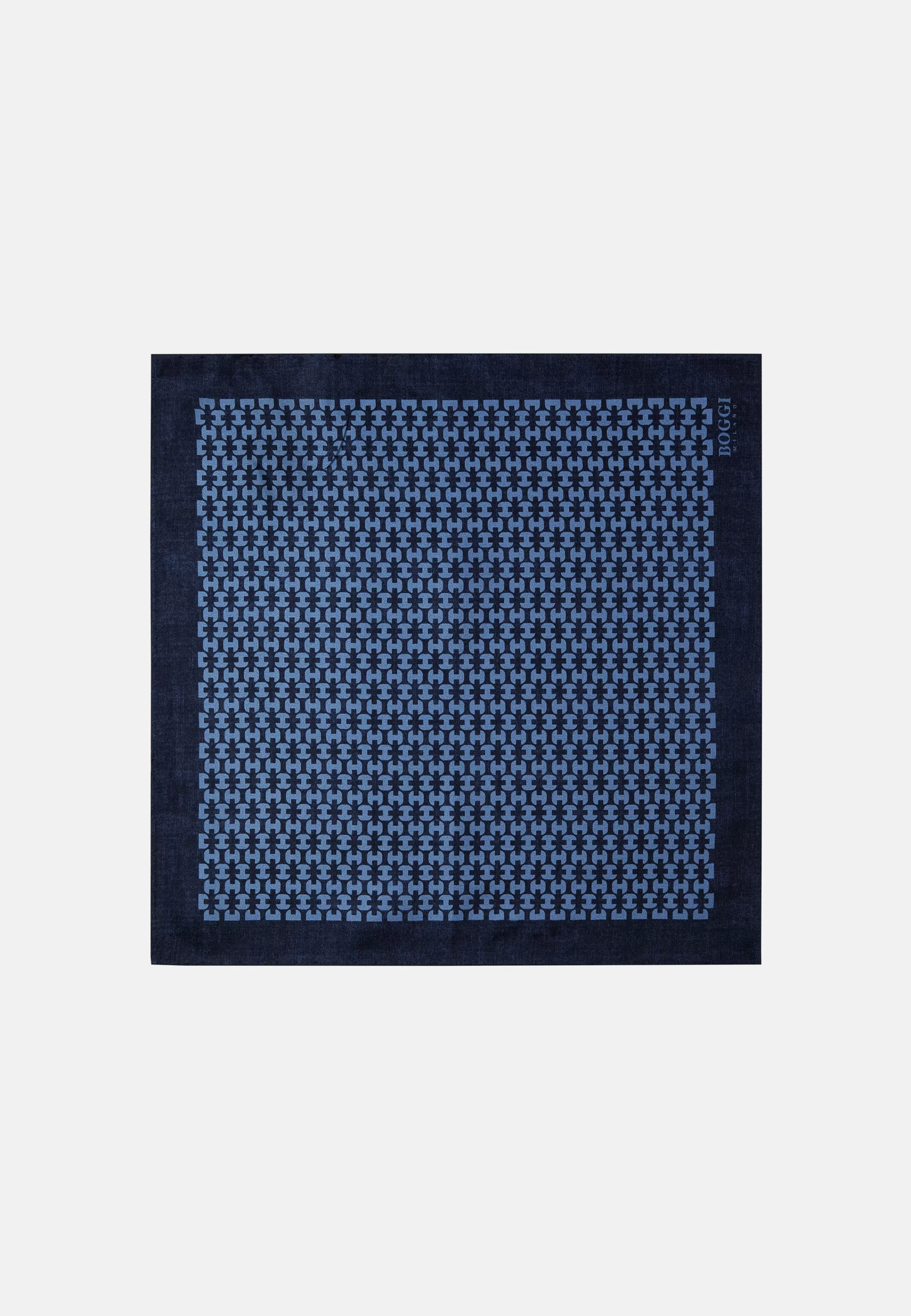 Boggi Milano Micro Patterned Silk Pocket Square