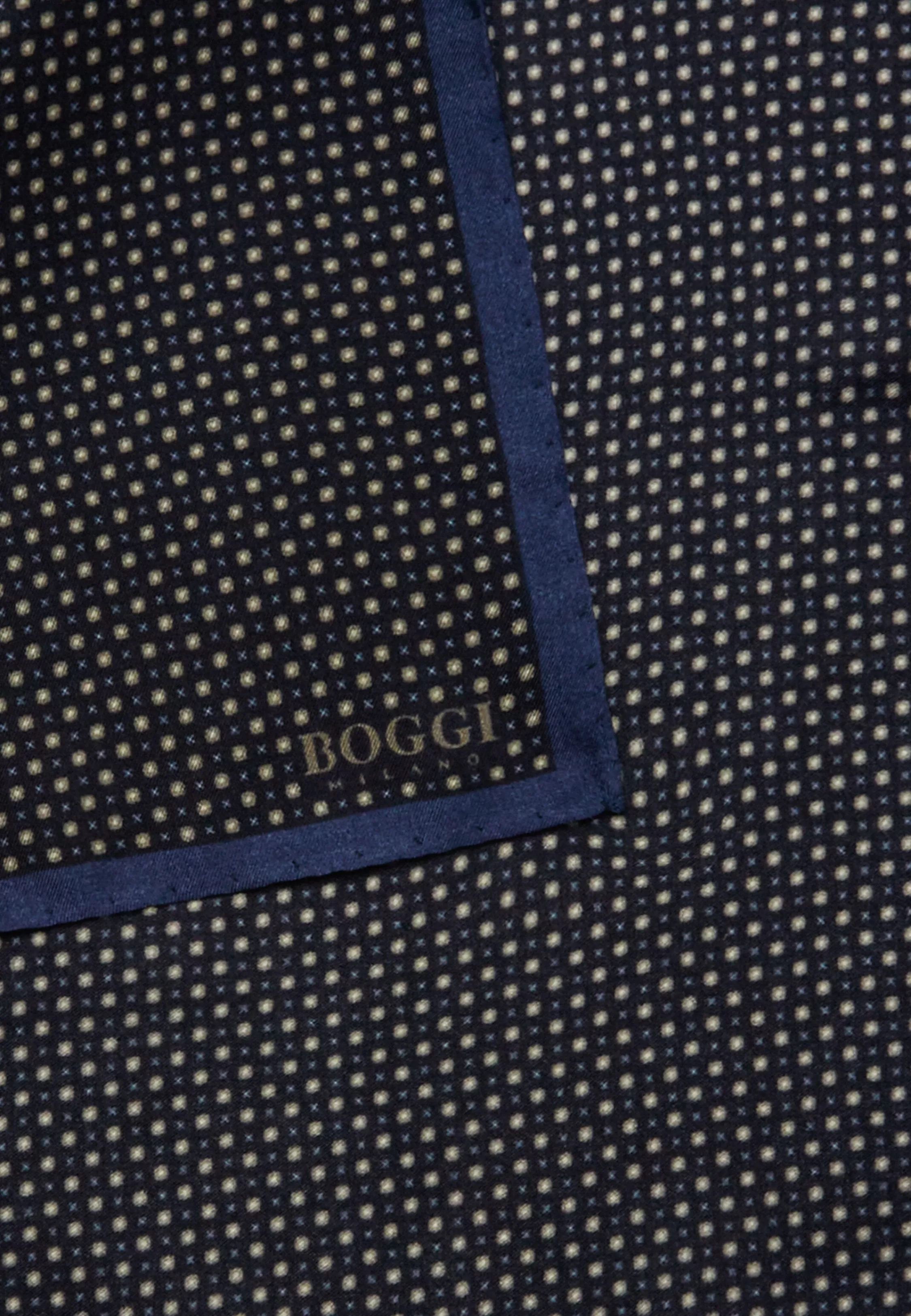 Boggi Milano Micro Patterned Silk Pocket Square