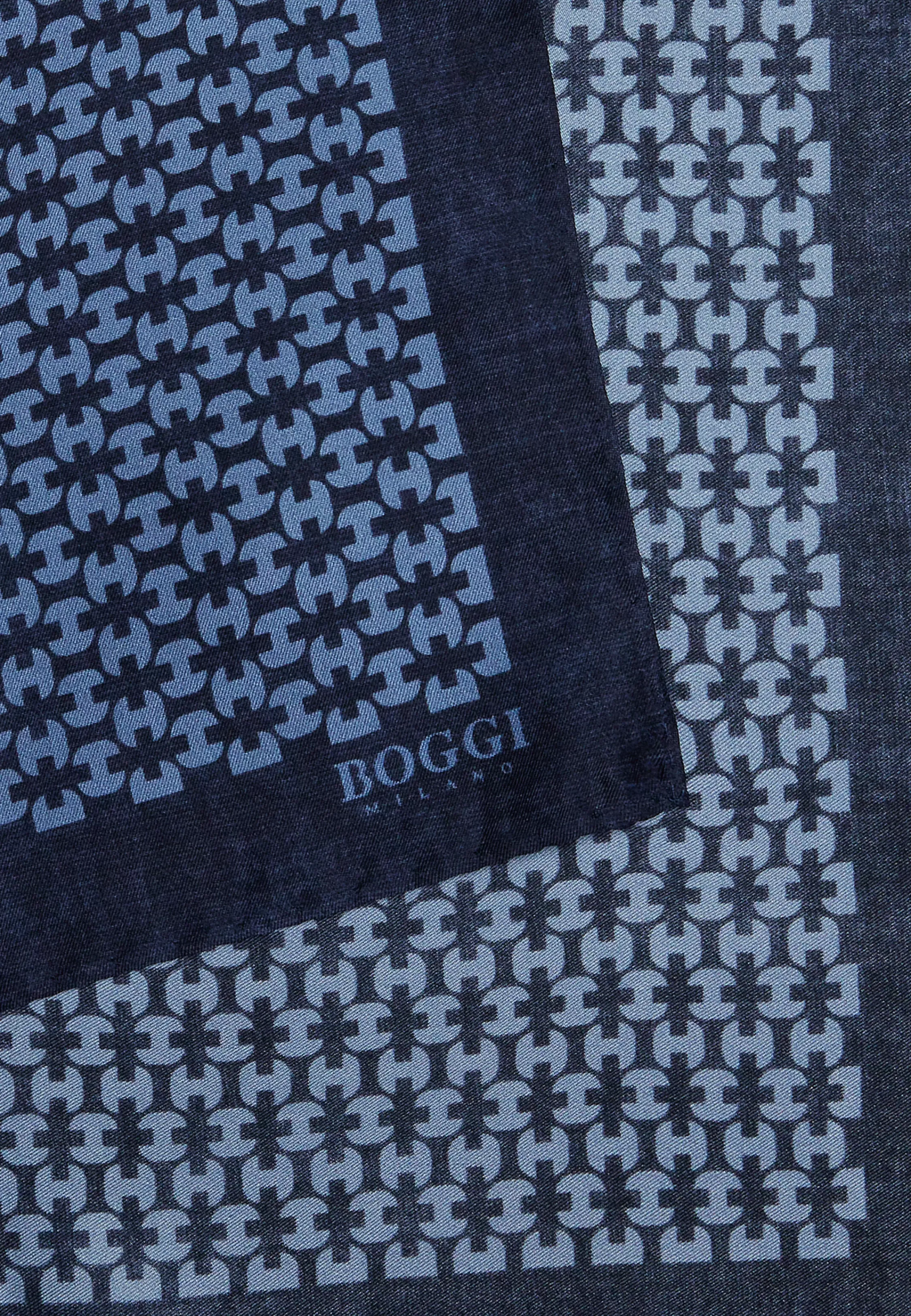 Boggi Milano Micro Patterned Silk Pocket Square