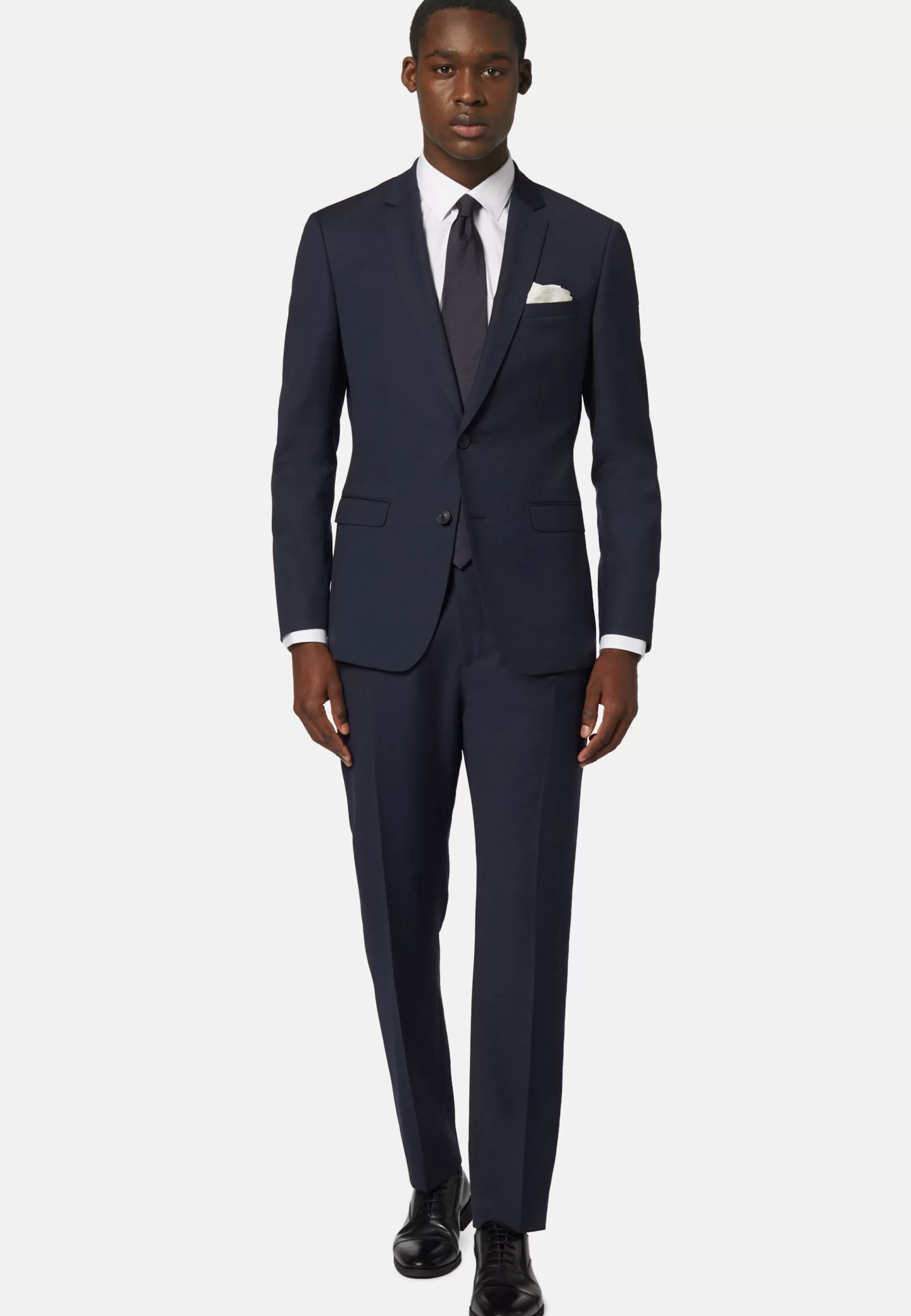 Boggi Milano Micro Patterned Stretch Wool Jacket
