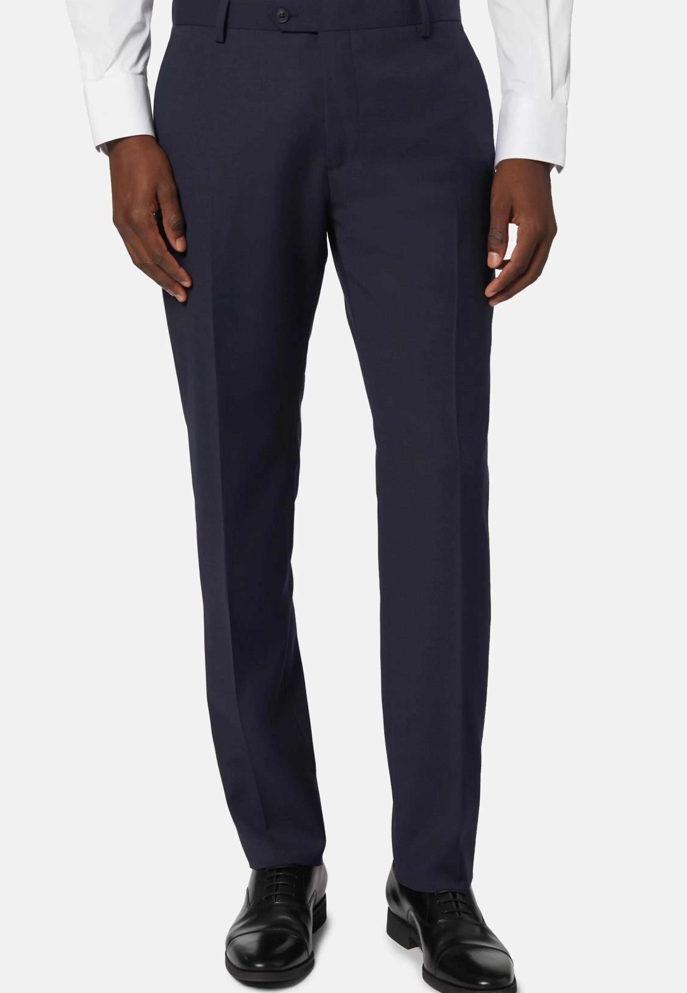 Boggi Milano Micro Patterned Stretch Wool Pants