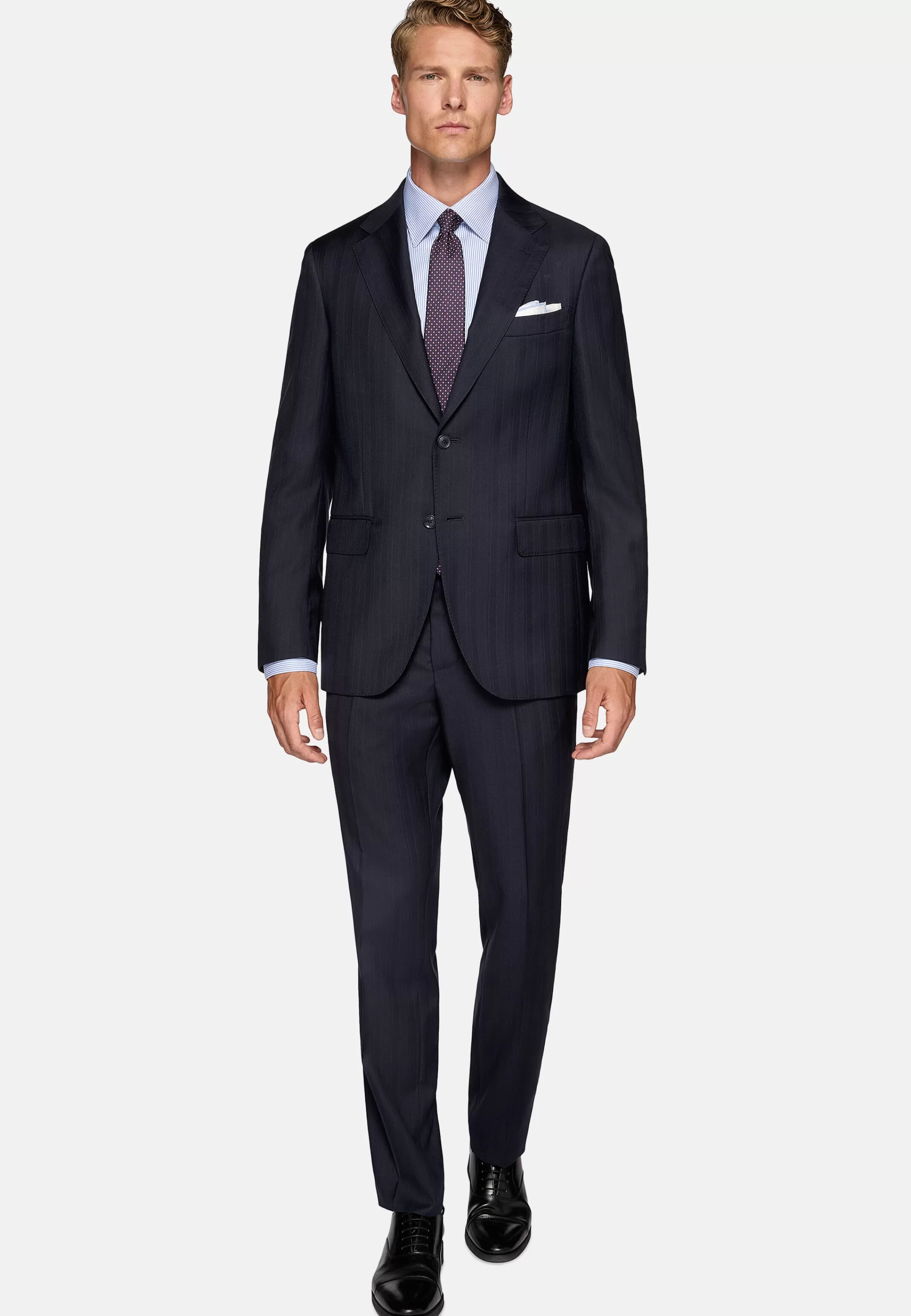 Boggi Milano Pinstripe Suit In Pure Wool