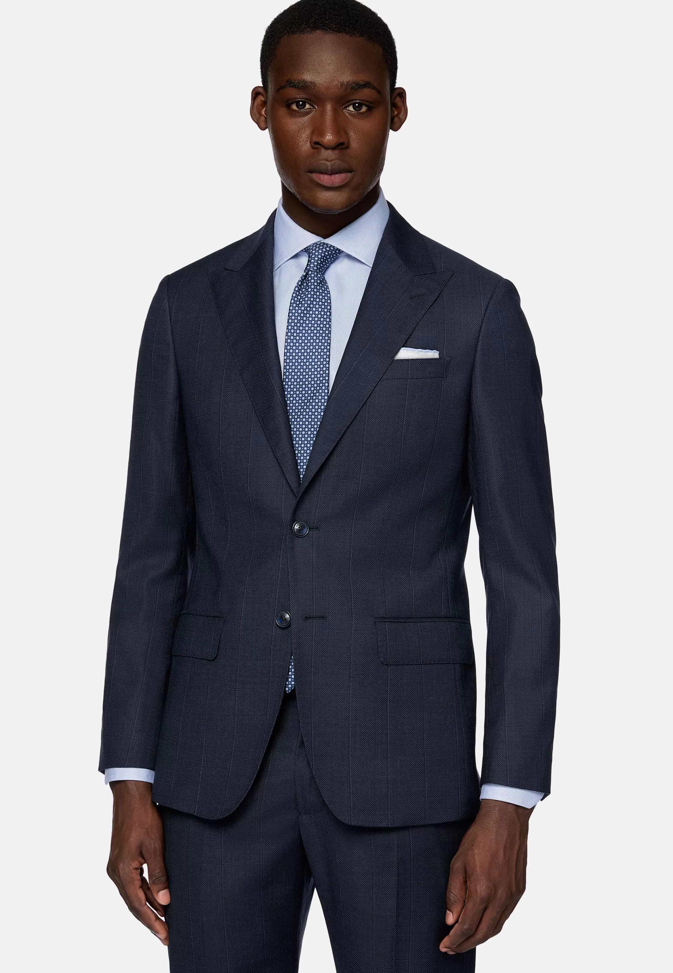 Boggi Milano Pinstripe Suit In Pure Wool