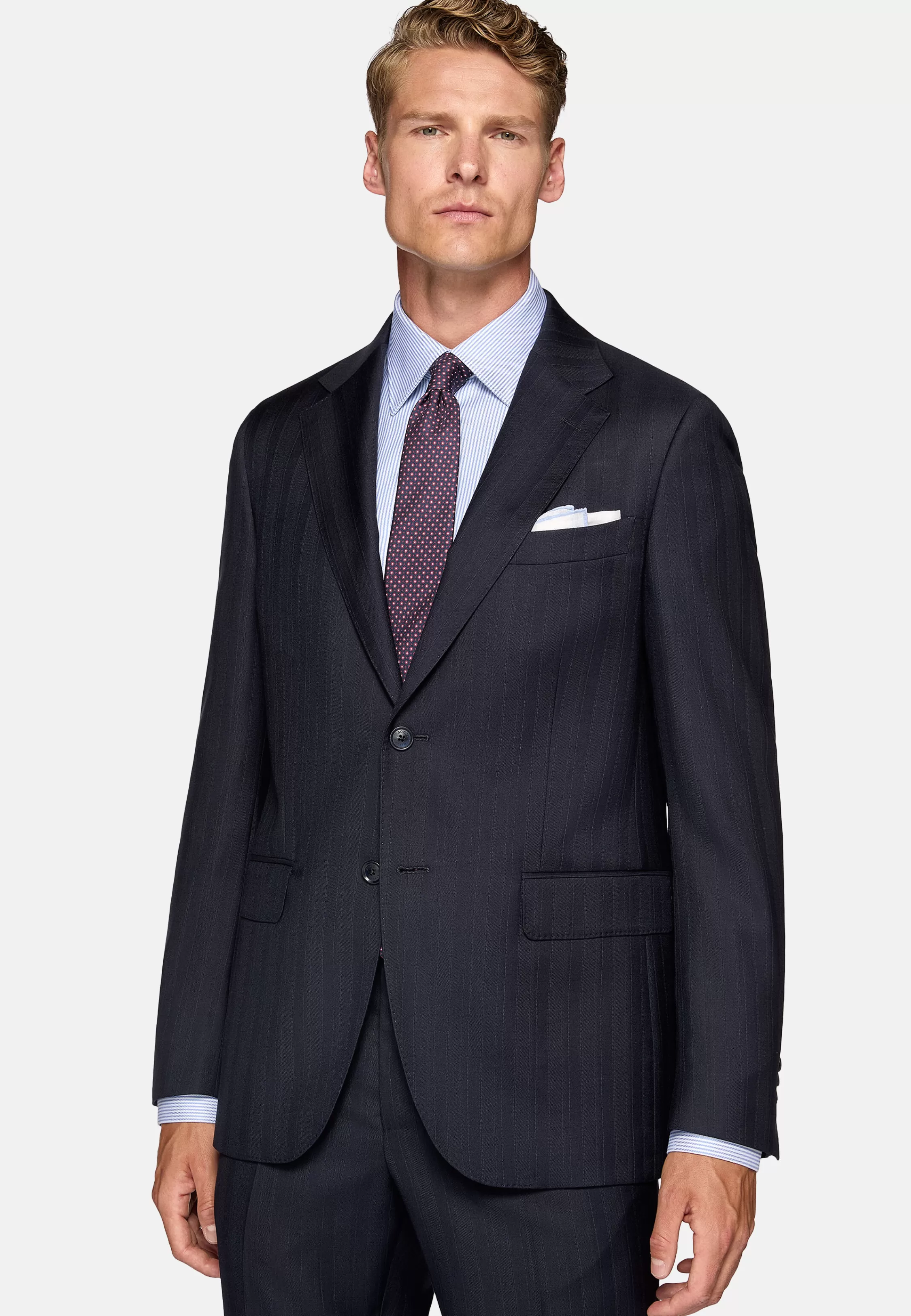 Boggi Milano Pinstripe Suit In Pure Wool