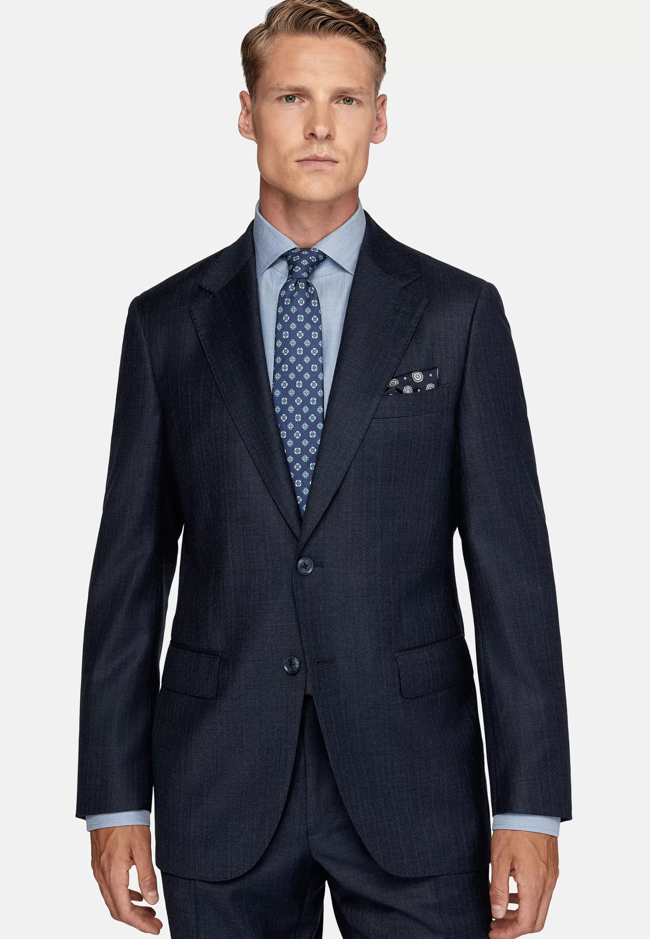 Boggi Milano Pinstripe Suit In Pure Wool