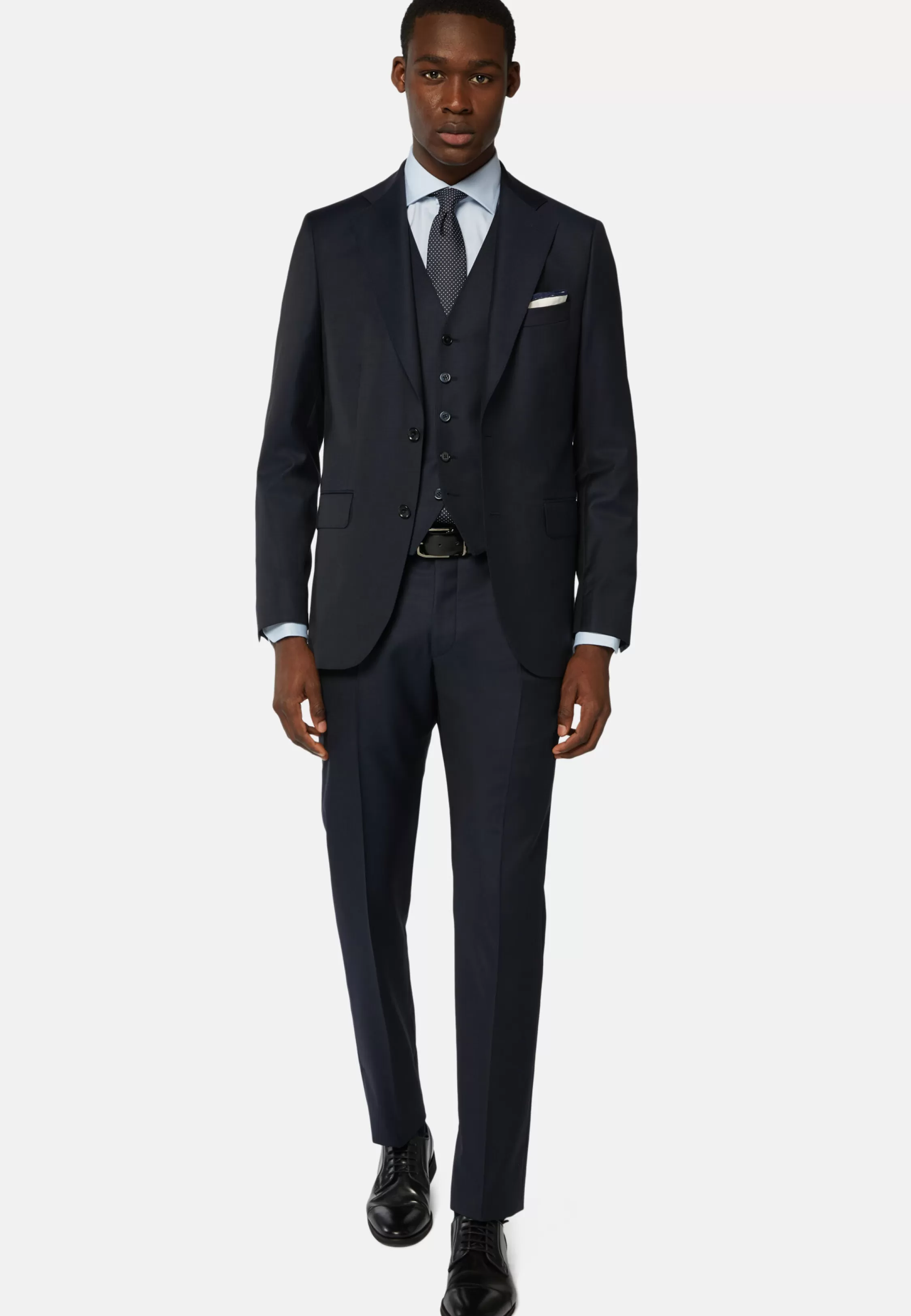 Boggi Milano Navy Blue Super 130 Wool Jacket