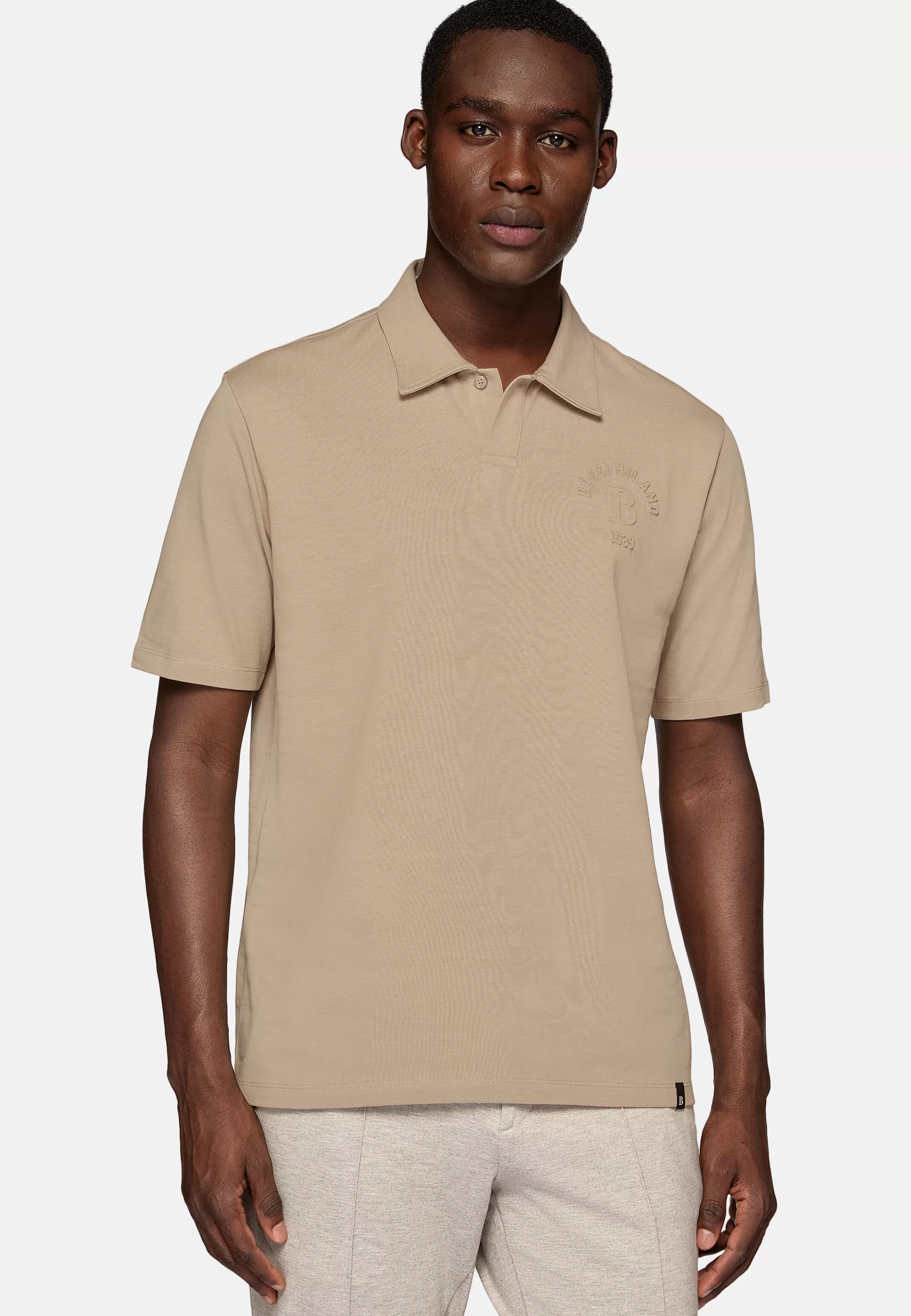 Boggi Milano Organic Cotton Blend Jersey Polo Shirt