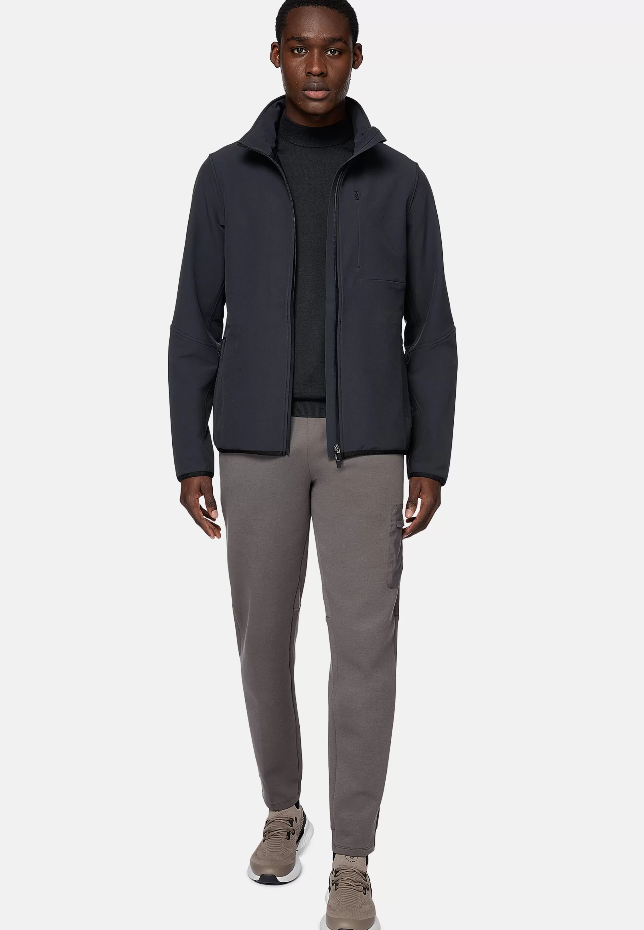 Boggi Milano Padded Windproof Jacket In B-Tech Stretch Nylon