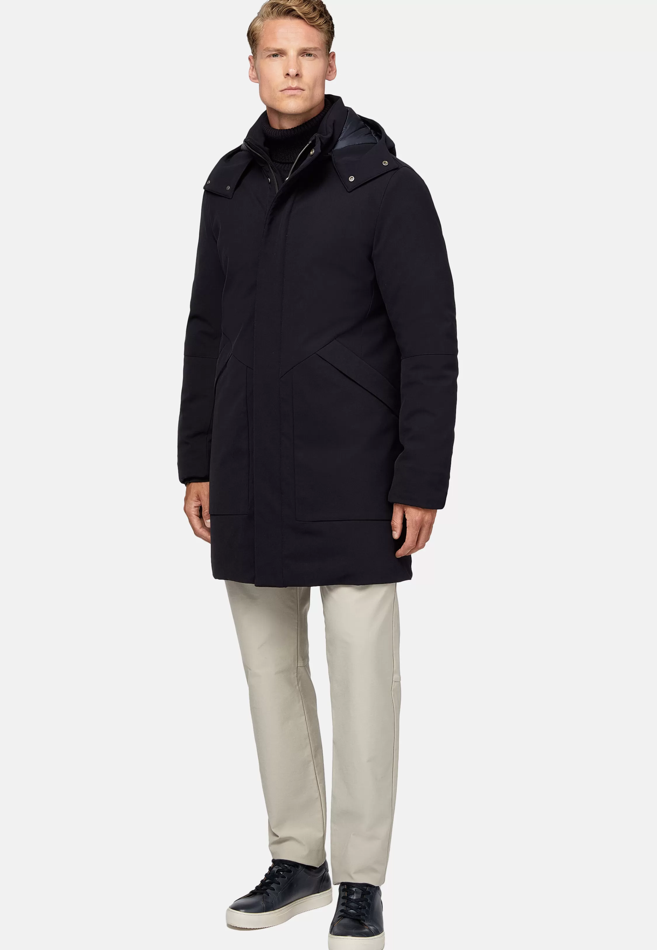 Boggi Milano Parka In Padded Technical Fabric