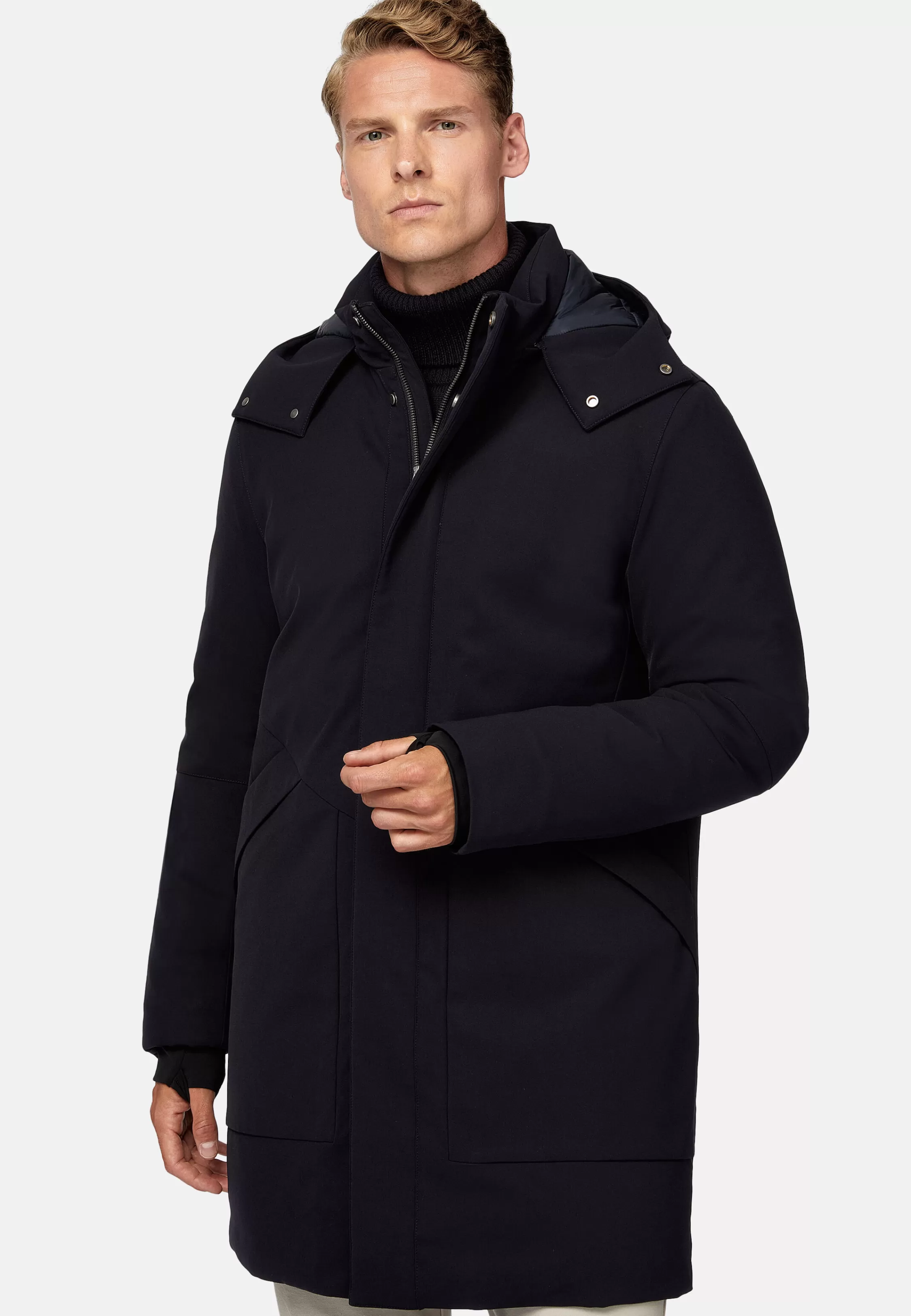 Boggi Milano Parka In Padded Technical Fabric