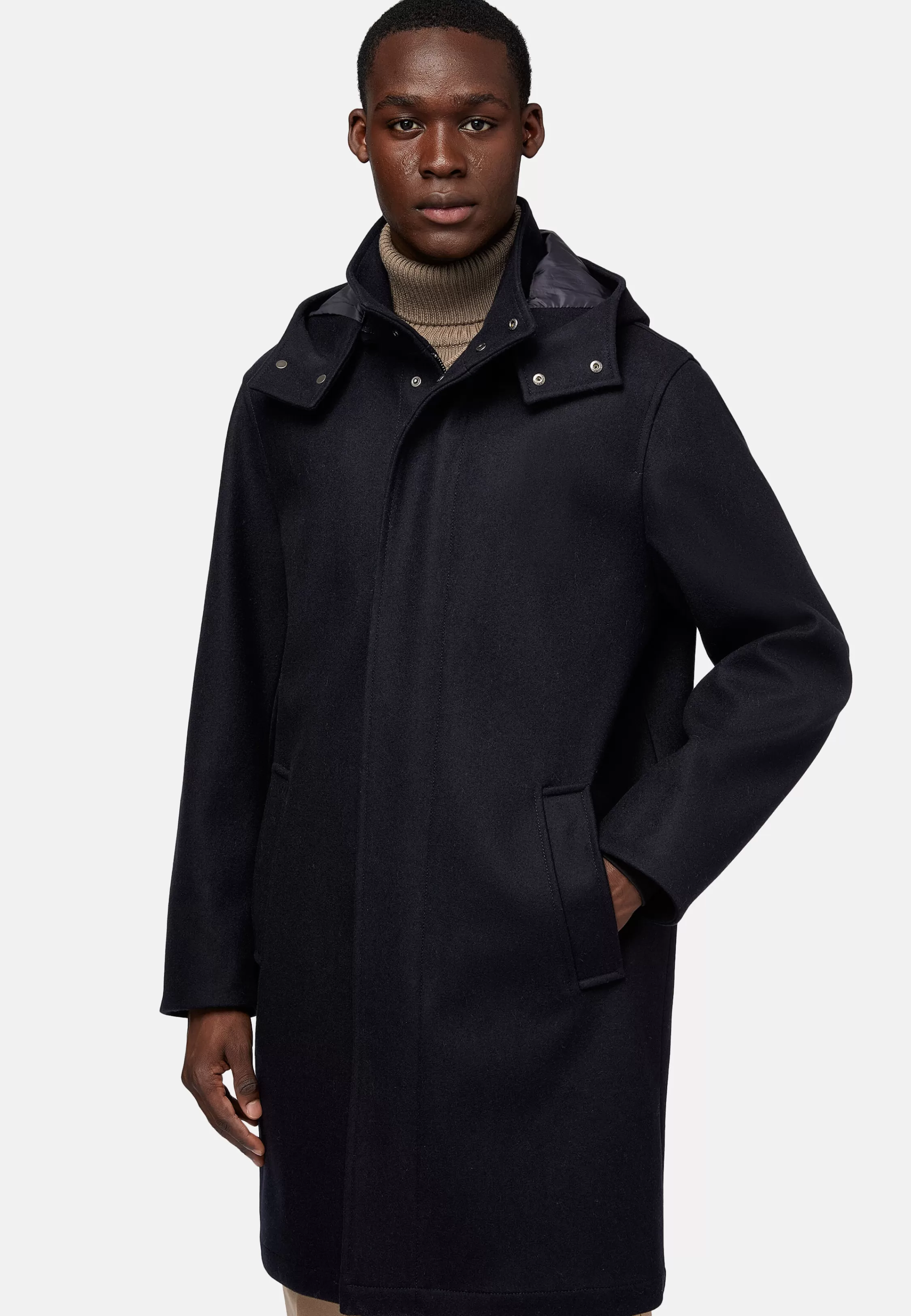 Boggi Milano Parka In Technical Wool
