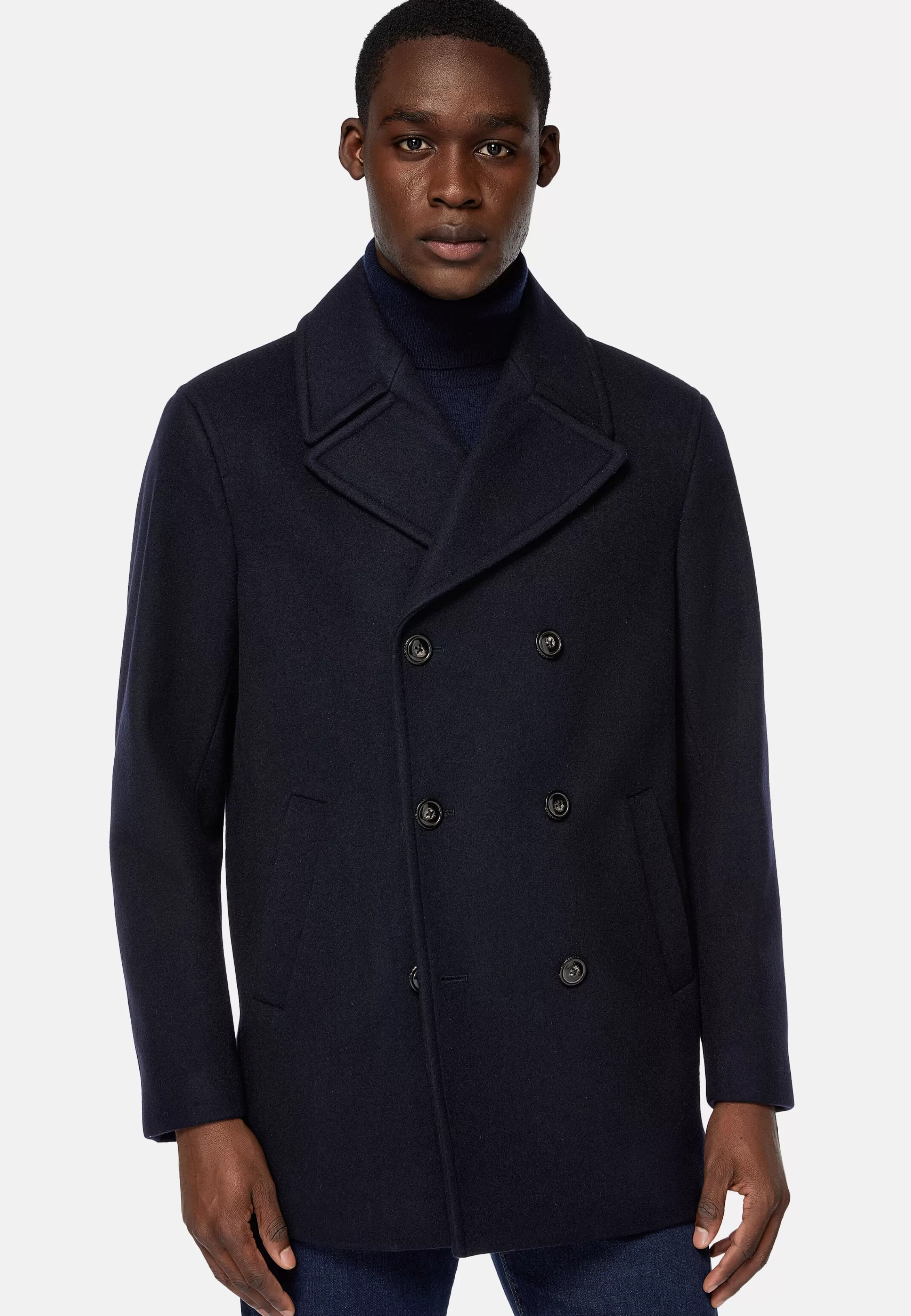 Boggi Milano Peacoat In Wool