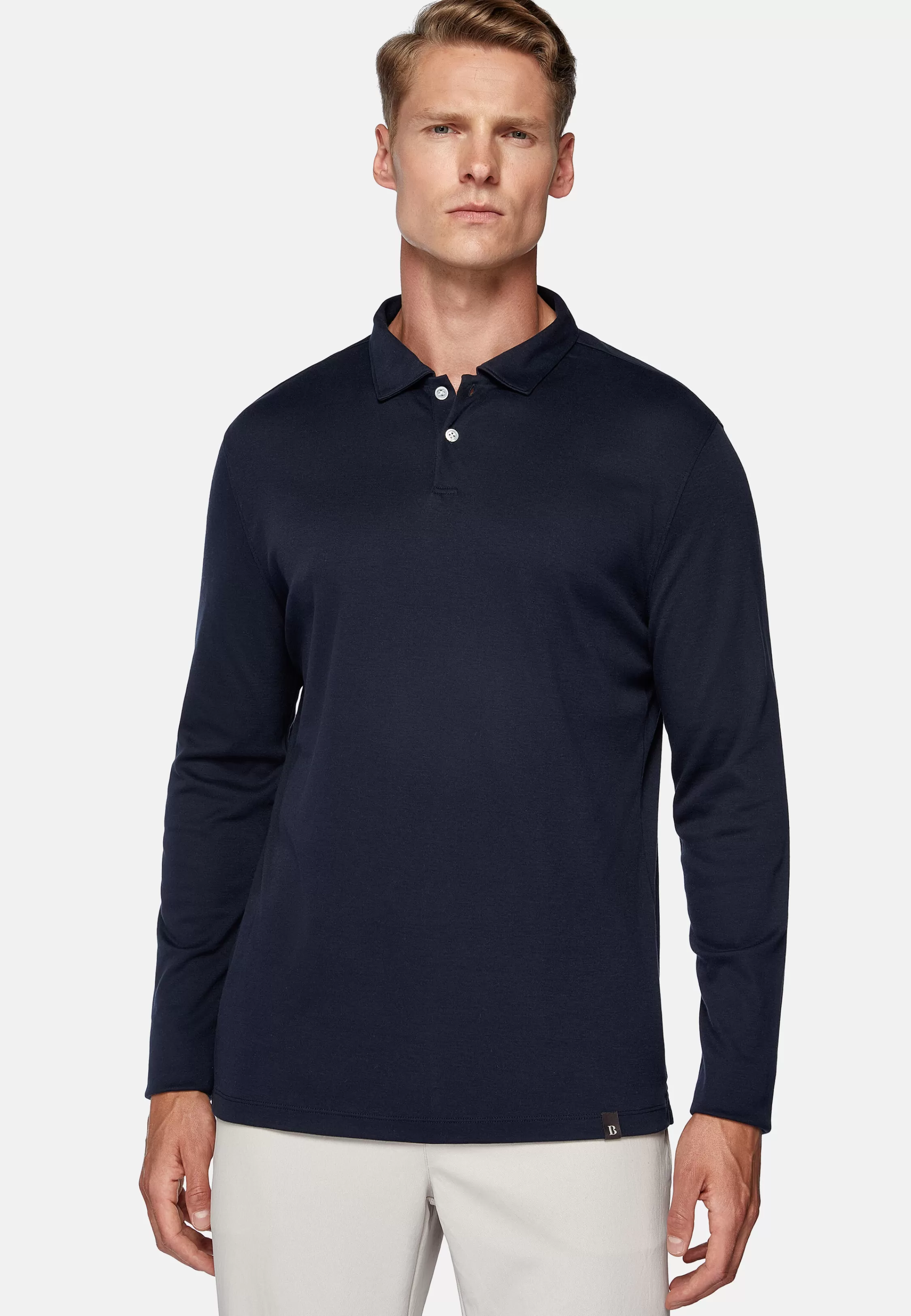 Boggi Milano Polo Shirt In A Cotton Blend High-Performance Jersey Regular