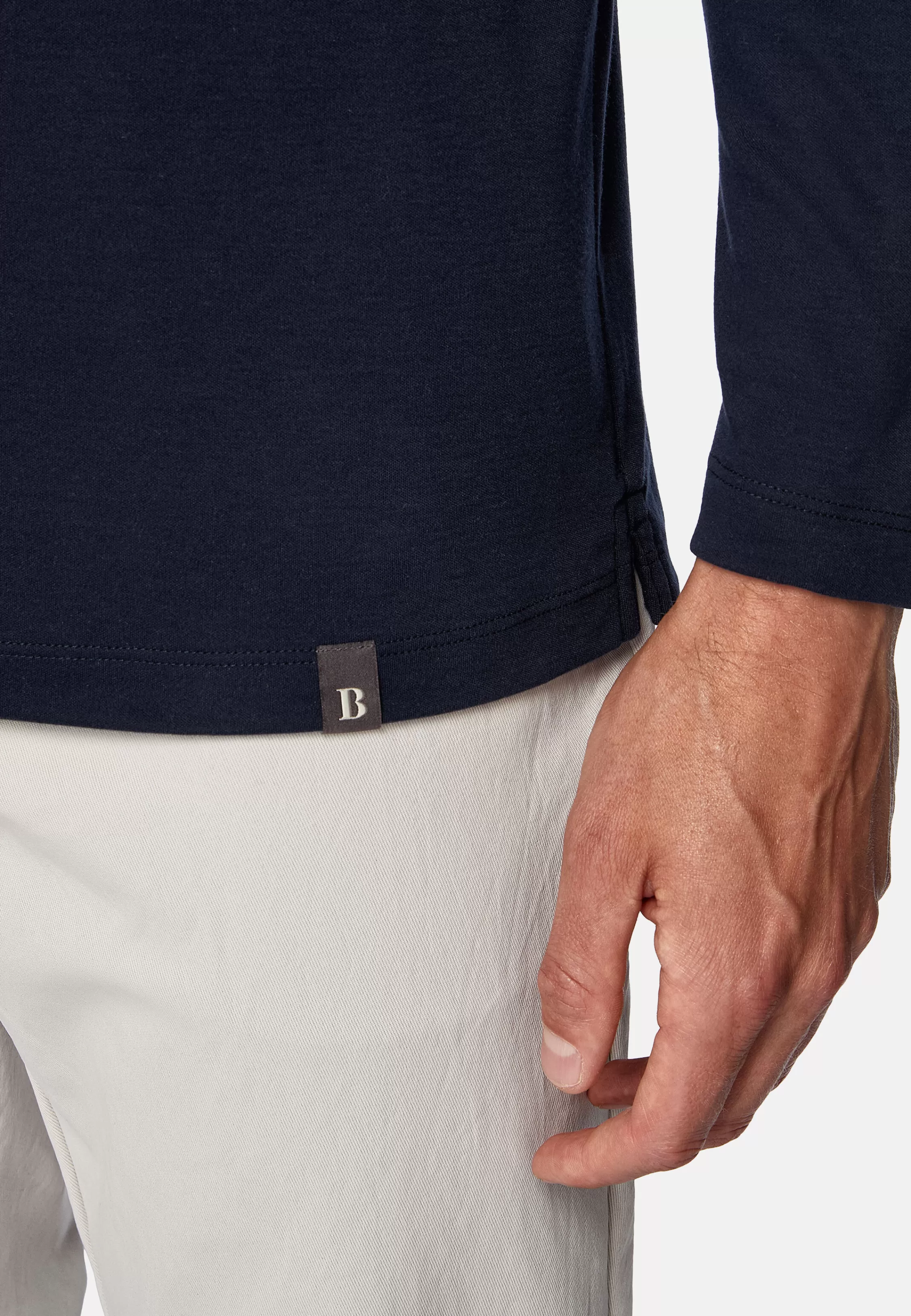 Boggi Milano Polo Shirt In A Cotton Blend High-Performance Jersey Regular