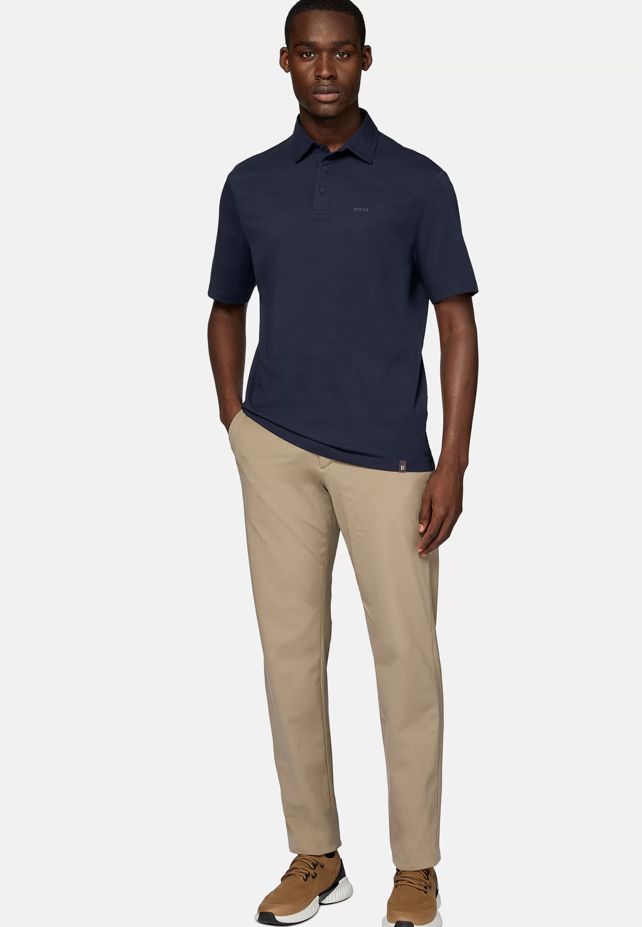 Boggi Milano Polo Shirt In Stretch Supima Cotton, Regular