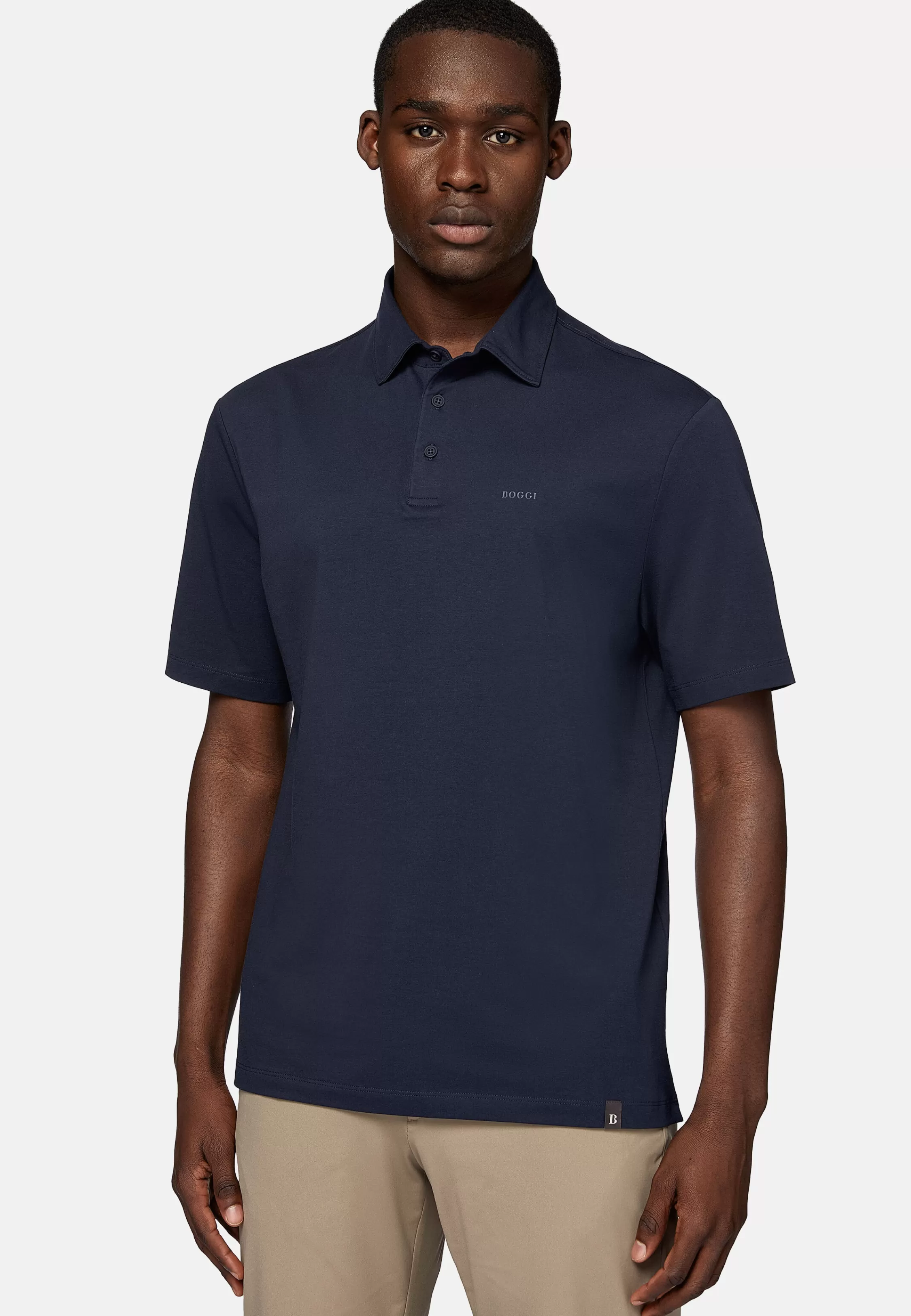 Boggi Milano Polo Shirt In Stretch Supima Cotton, Regular