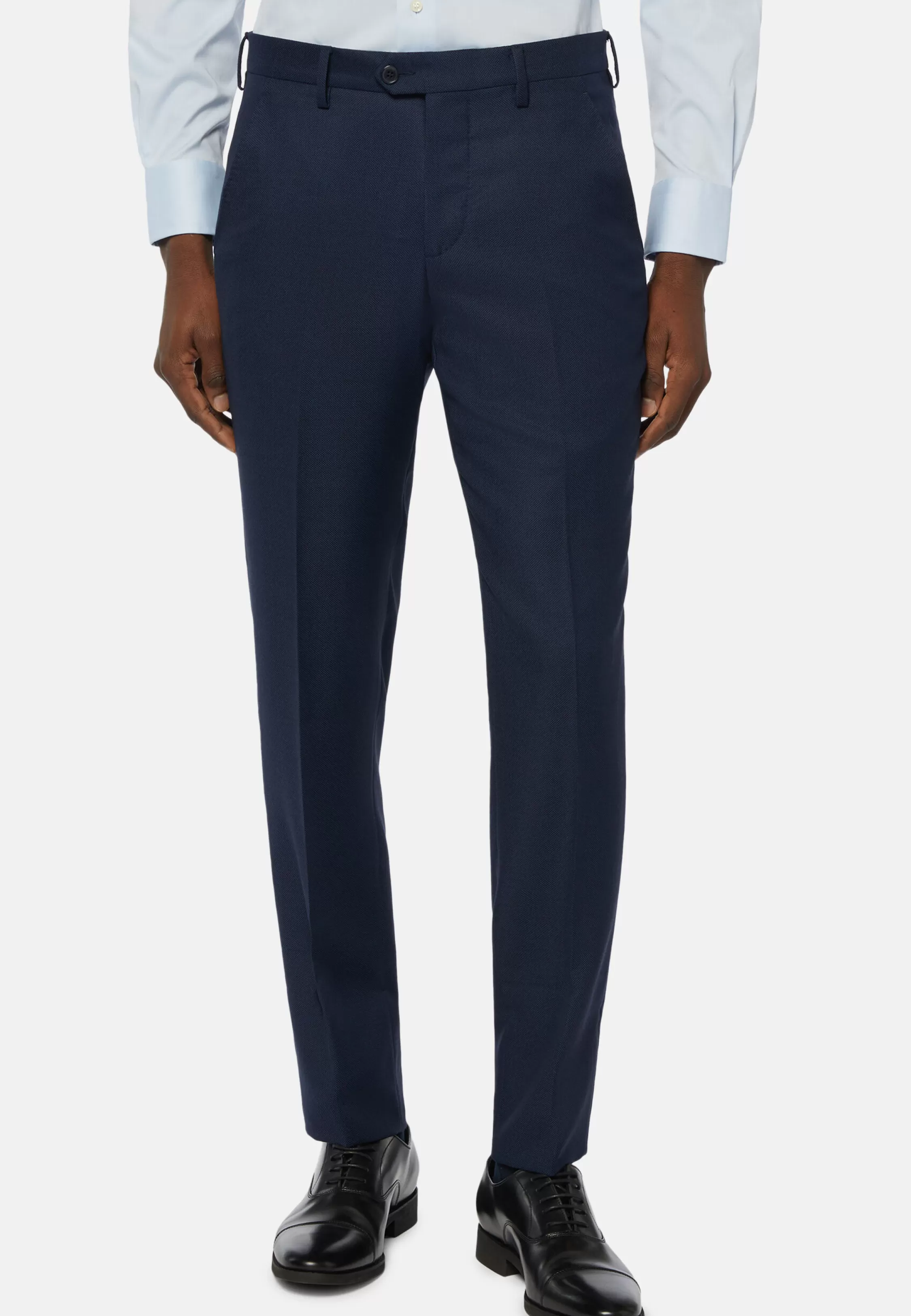 Boggi Milano Regular Fit Birdseye Wool Pants