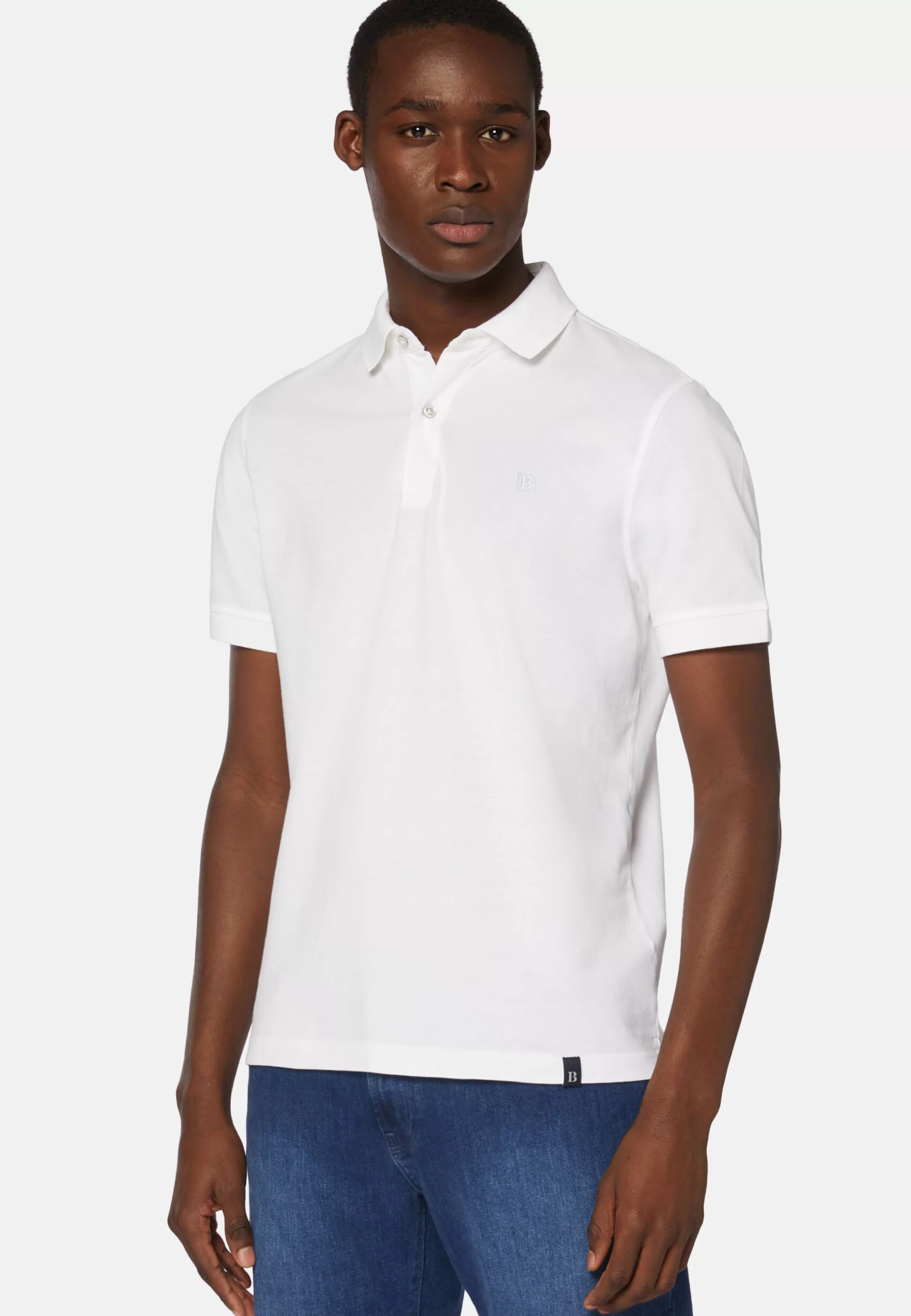 Boggi Milano Regular Fit Cotton Pique Polo Shirt