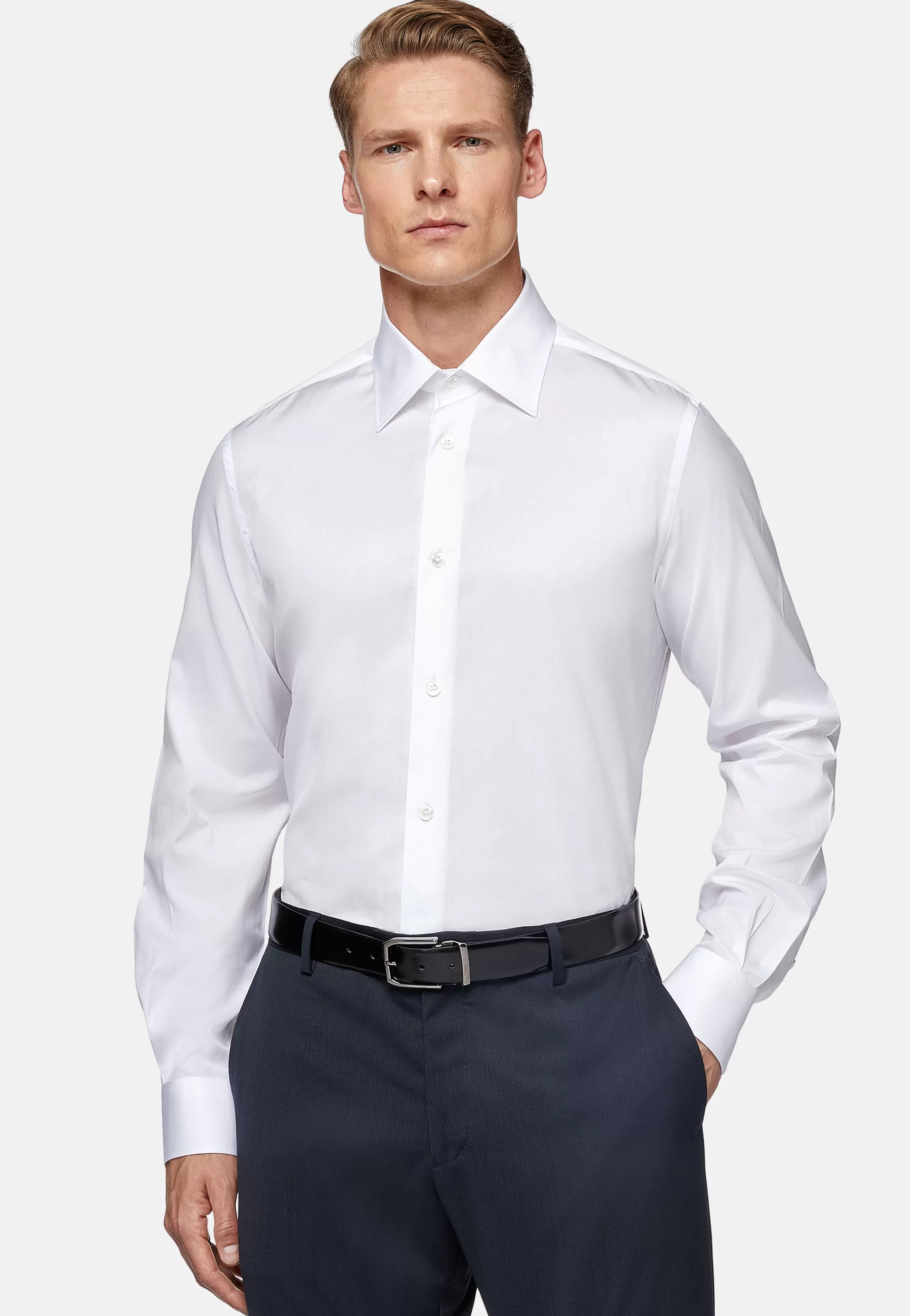 Boggi Milano Regular Fit Cotton Twill Shirt