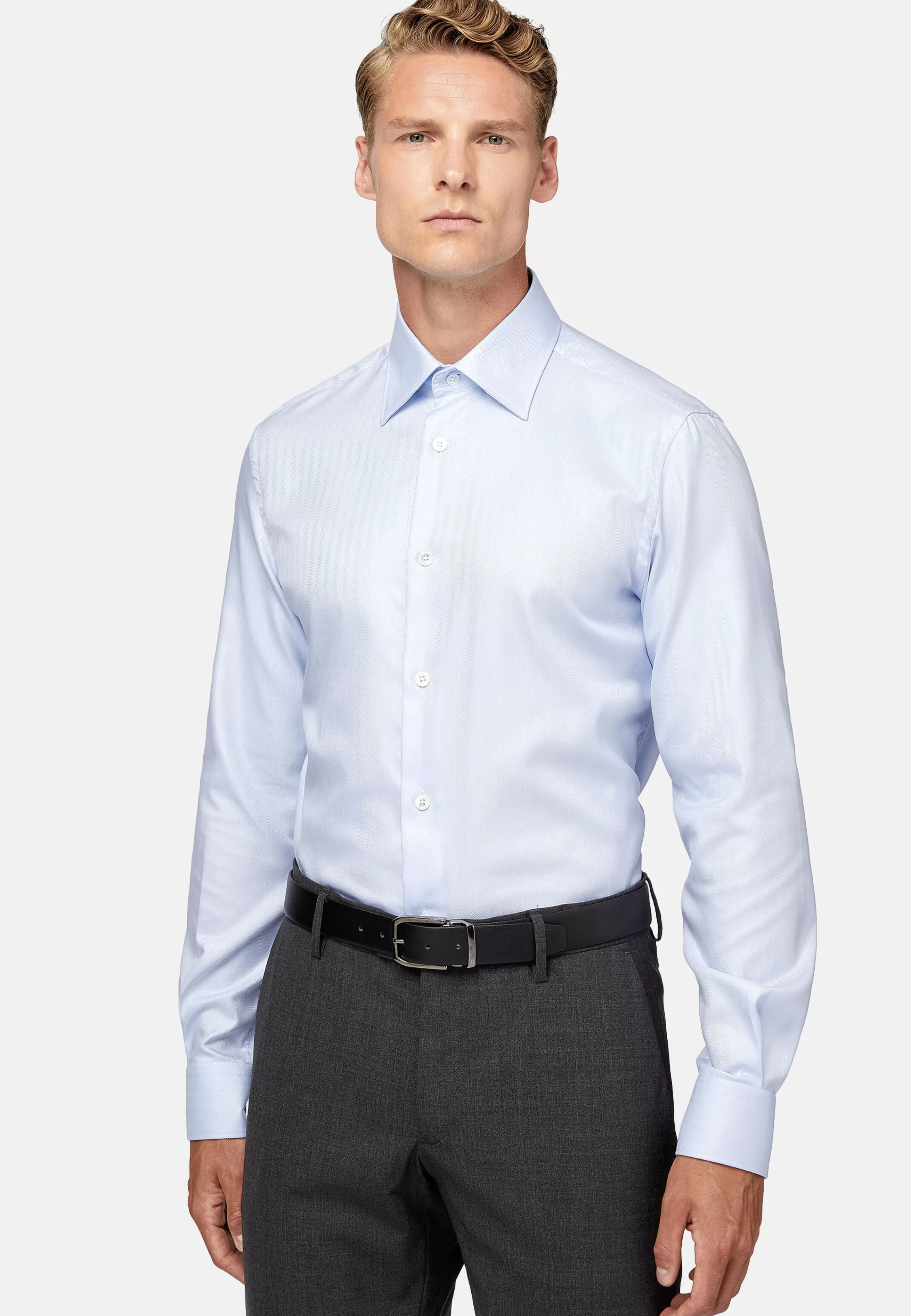 Boggi Milano Regular Fit Cotton Twill Shirt