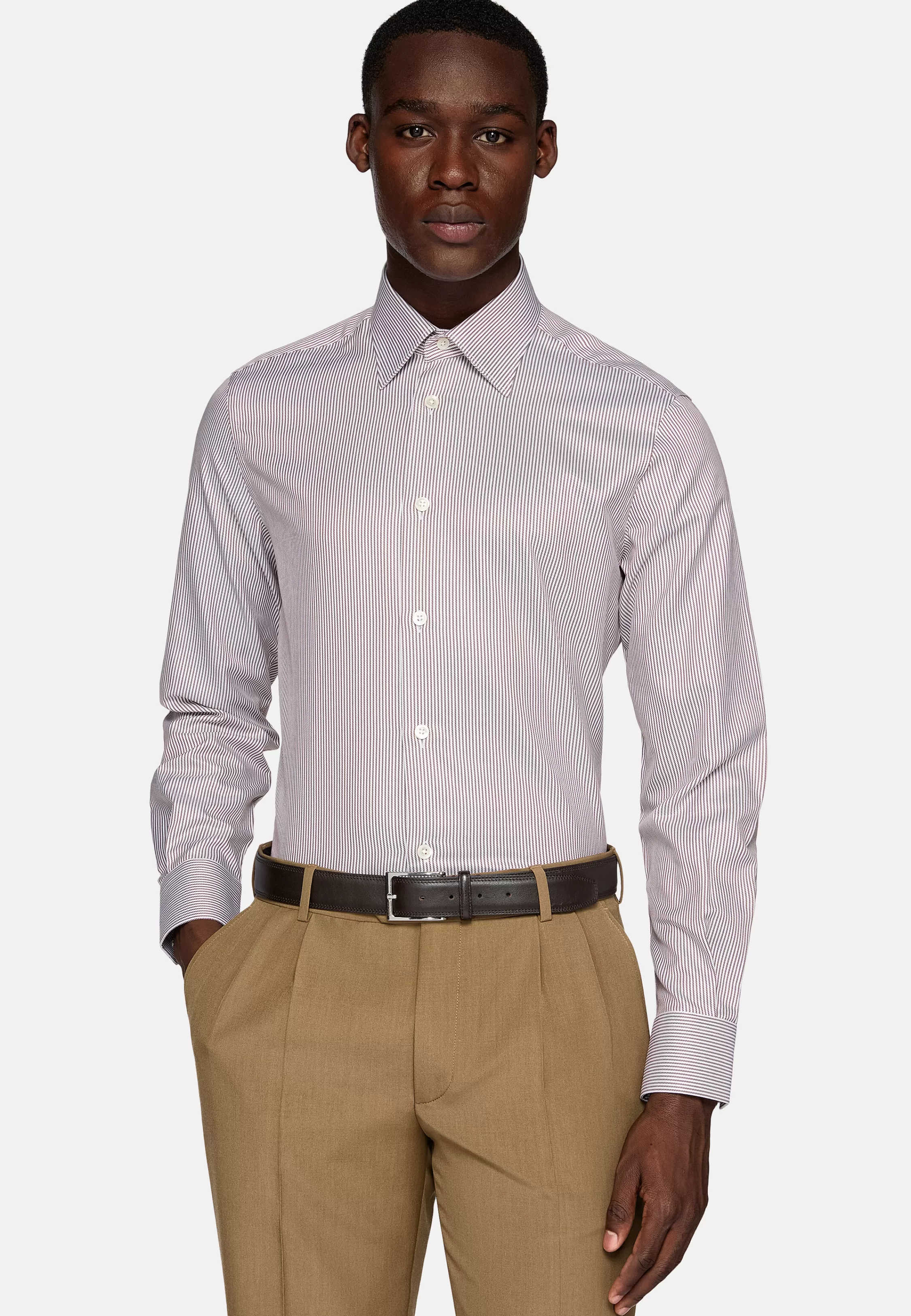 Boggi Milano Regular Fit Striped Cotton Shirt