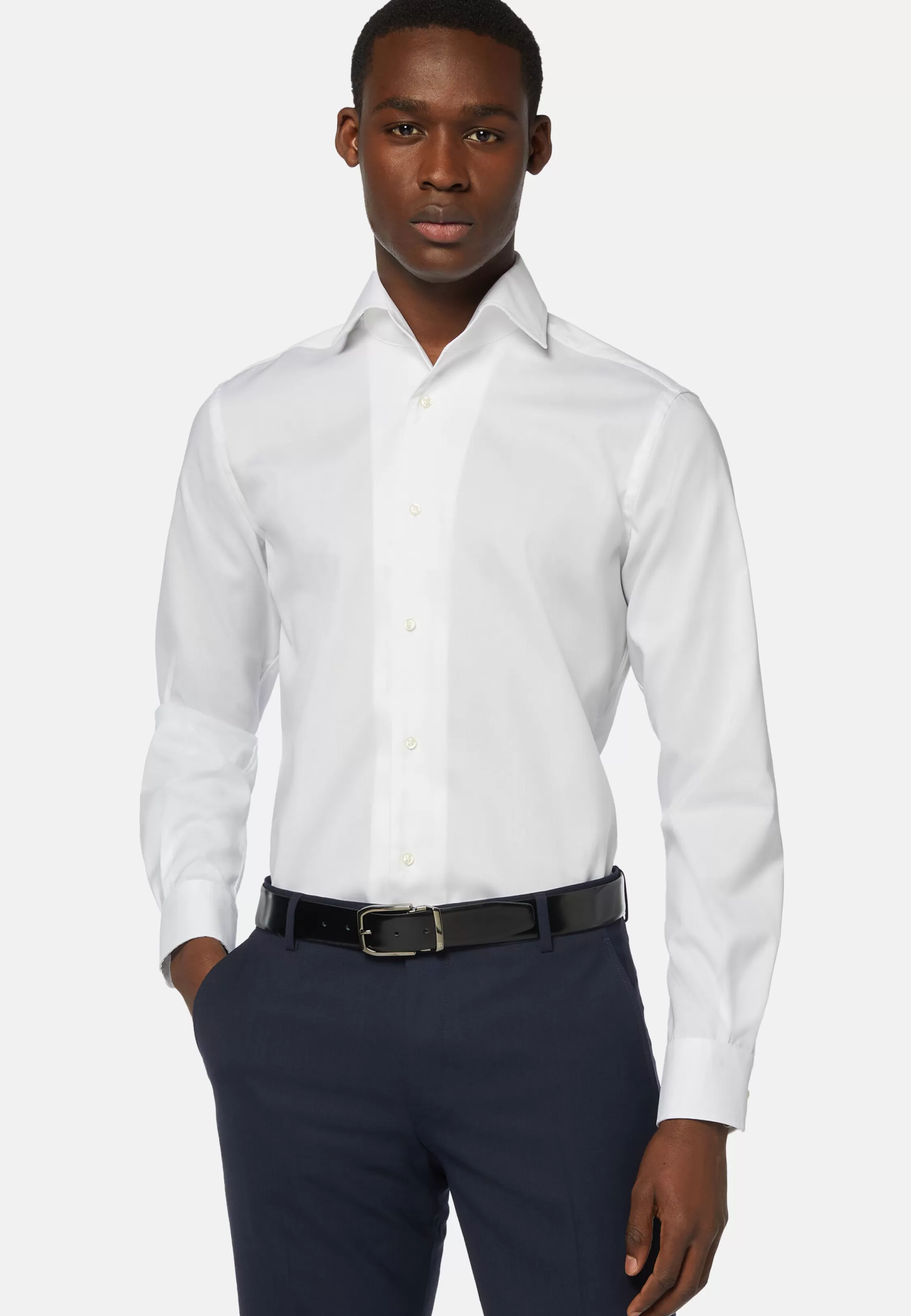 Boggi Milano Regular Fit Pinpoint Cotton Shirt