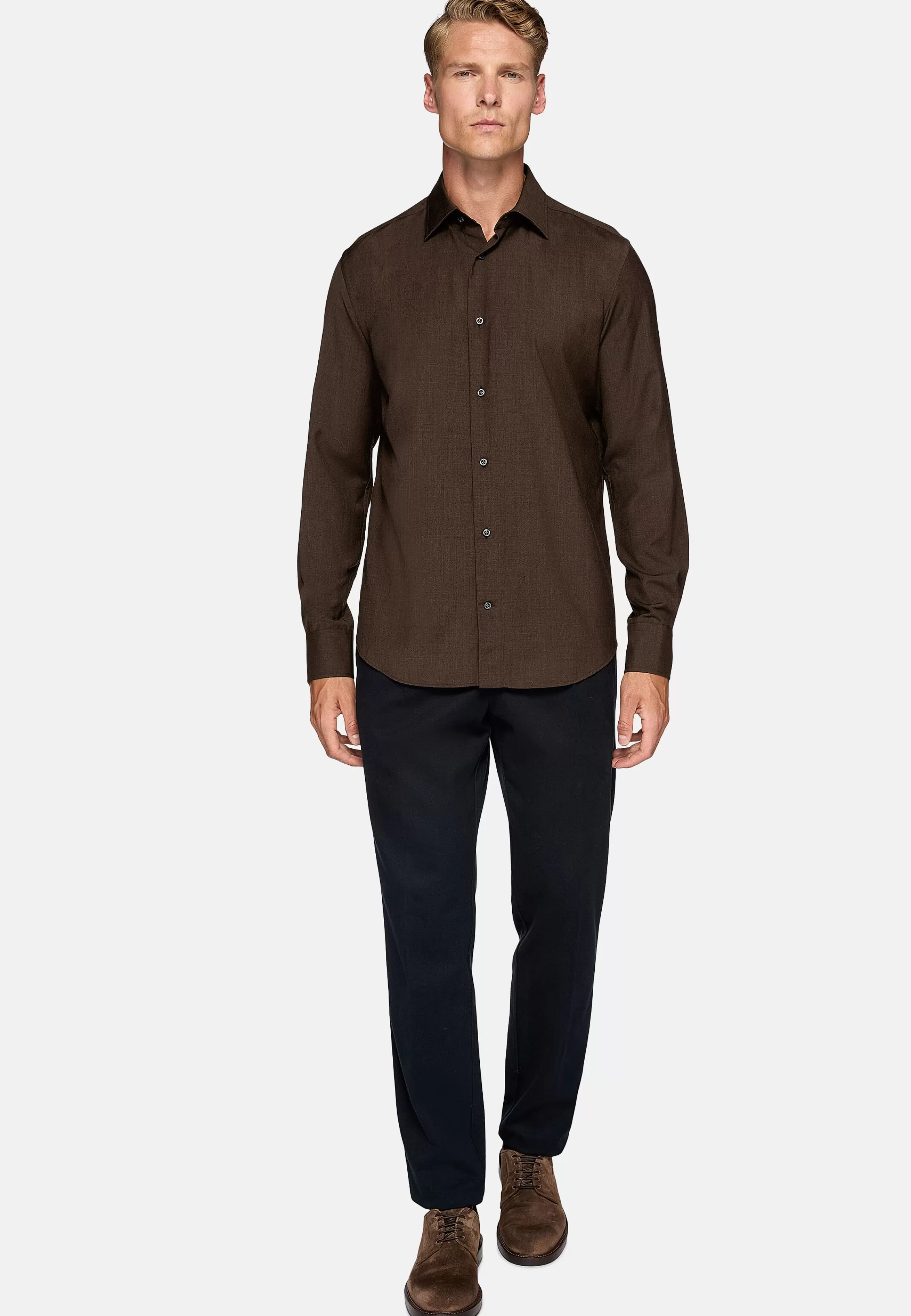 Boggi Milano Regular Fit Wool Shirt