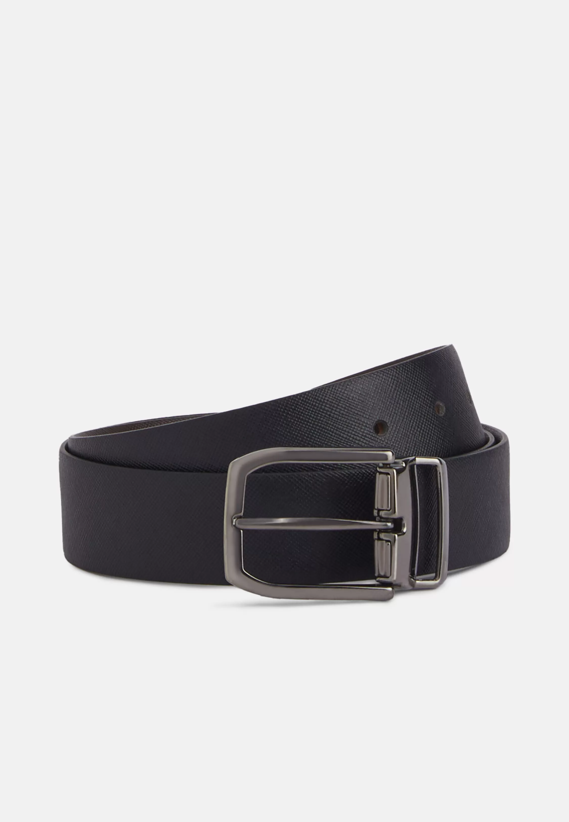 Boggi Milano Reversible Belt In Printed Leather