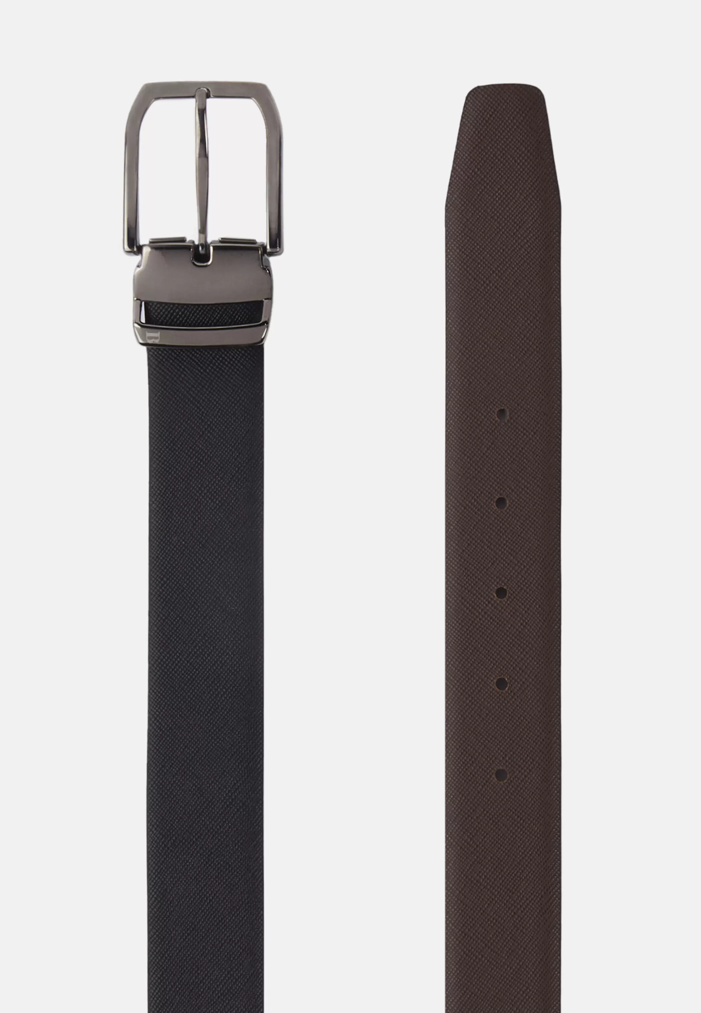 Boggi Milano Reversible Belt In Printed Leather