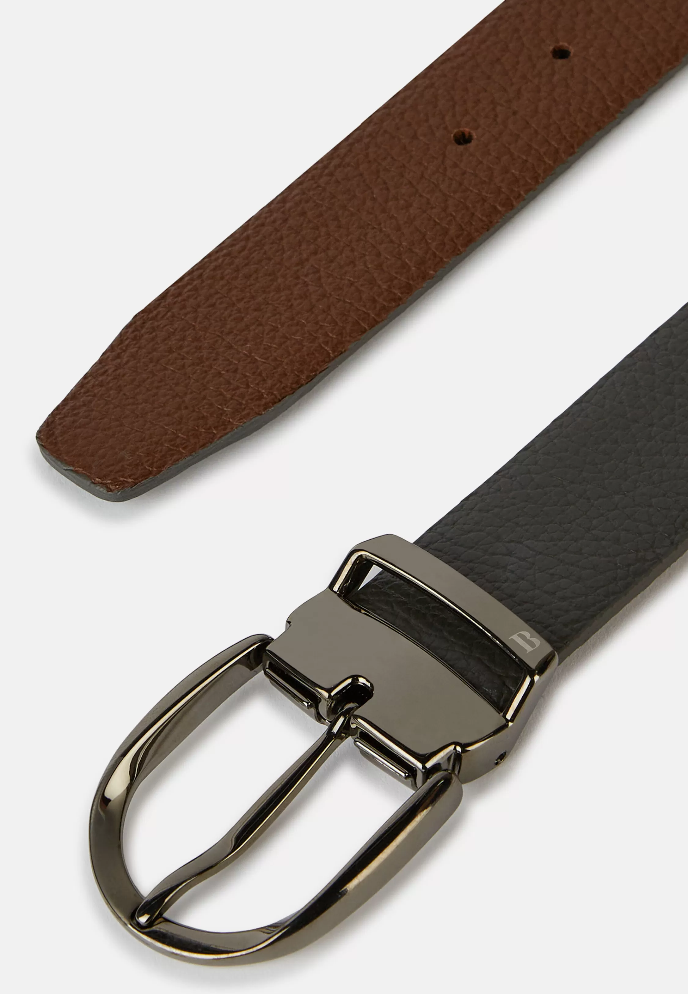 Boggi Milano Reversible Tumbled Leather Belt