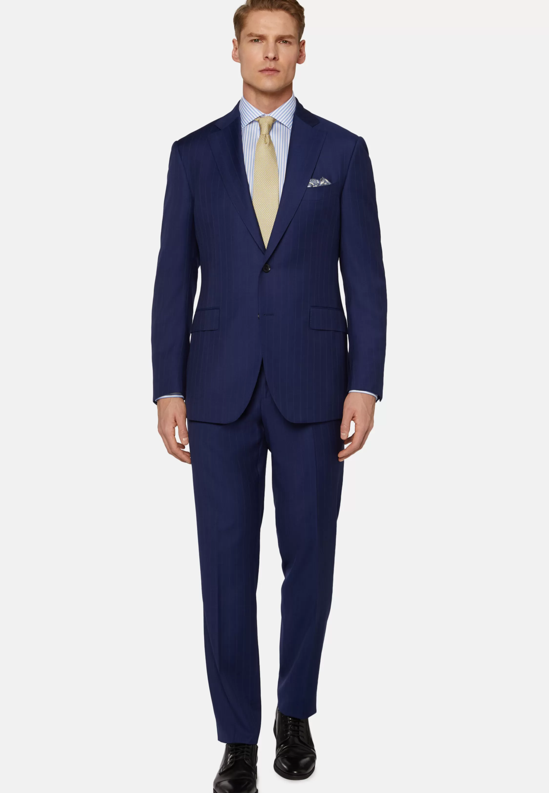 Boggi Milano Pinstripe Suit In Super 130 Pure Wool