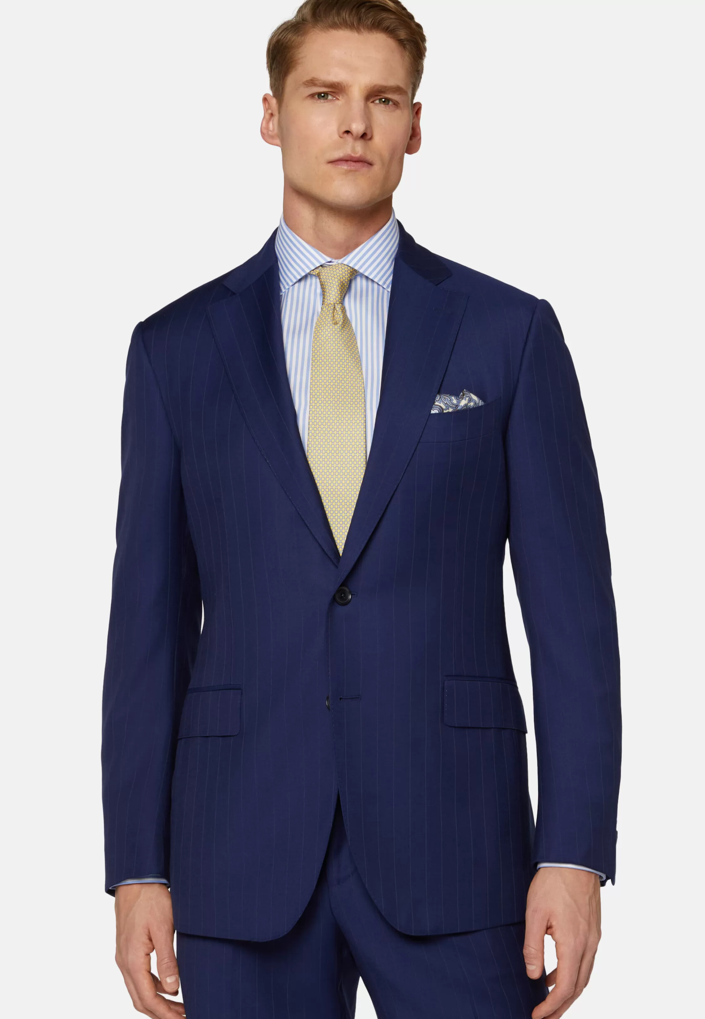 Boggi Milano Pinstripe Suit In Super 130 Pure Wool