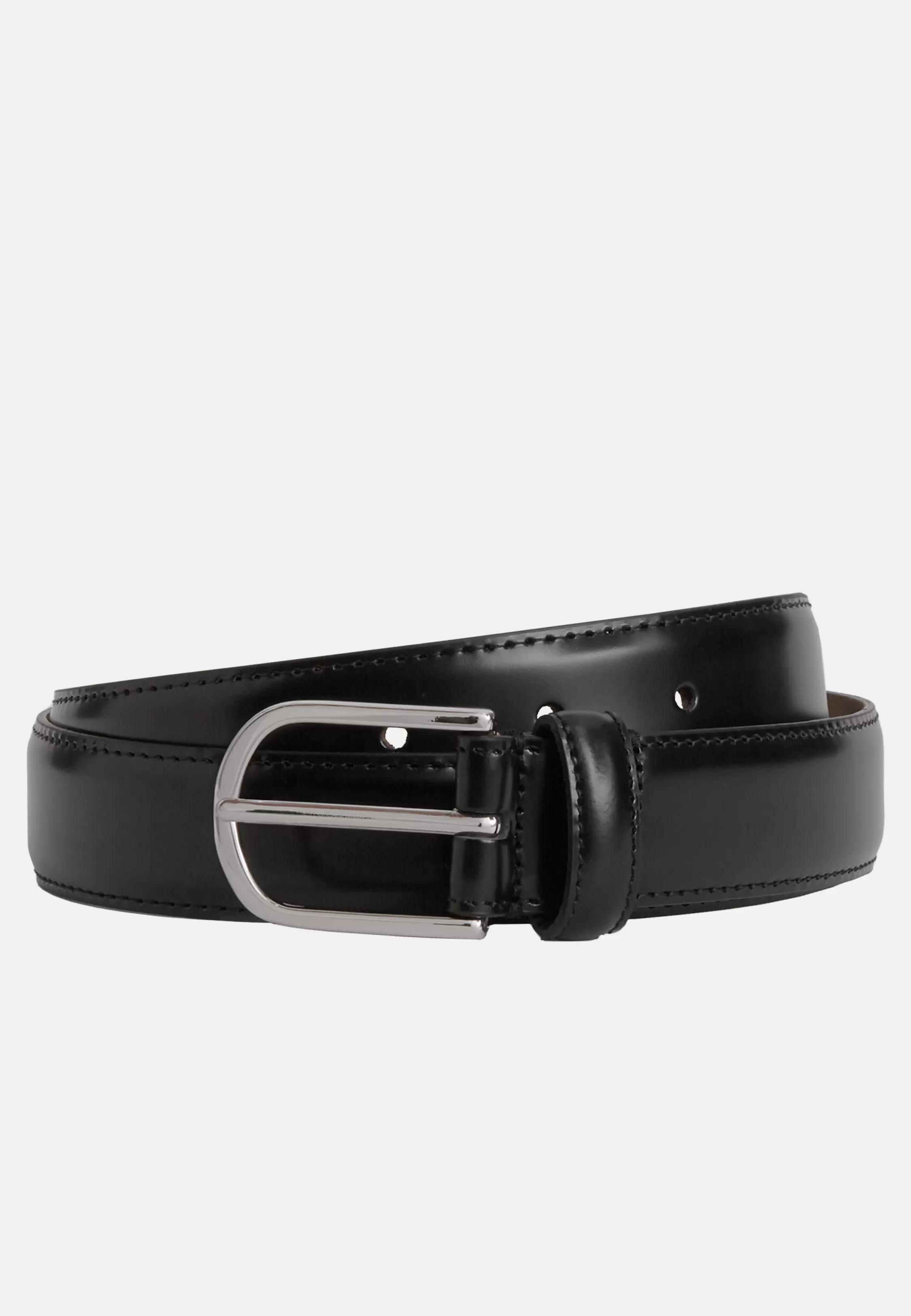 Boggi Milano Saddle-stitched Leather Belt