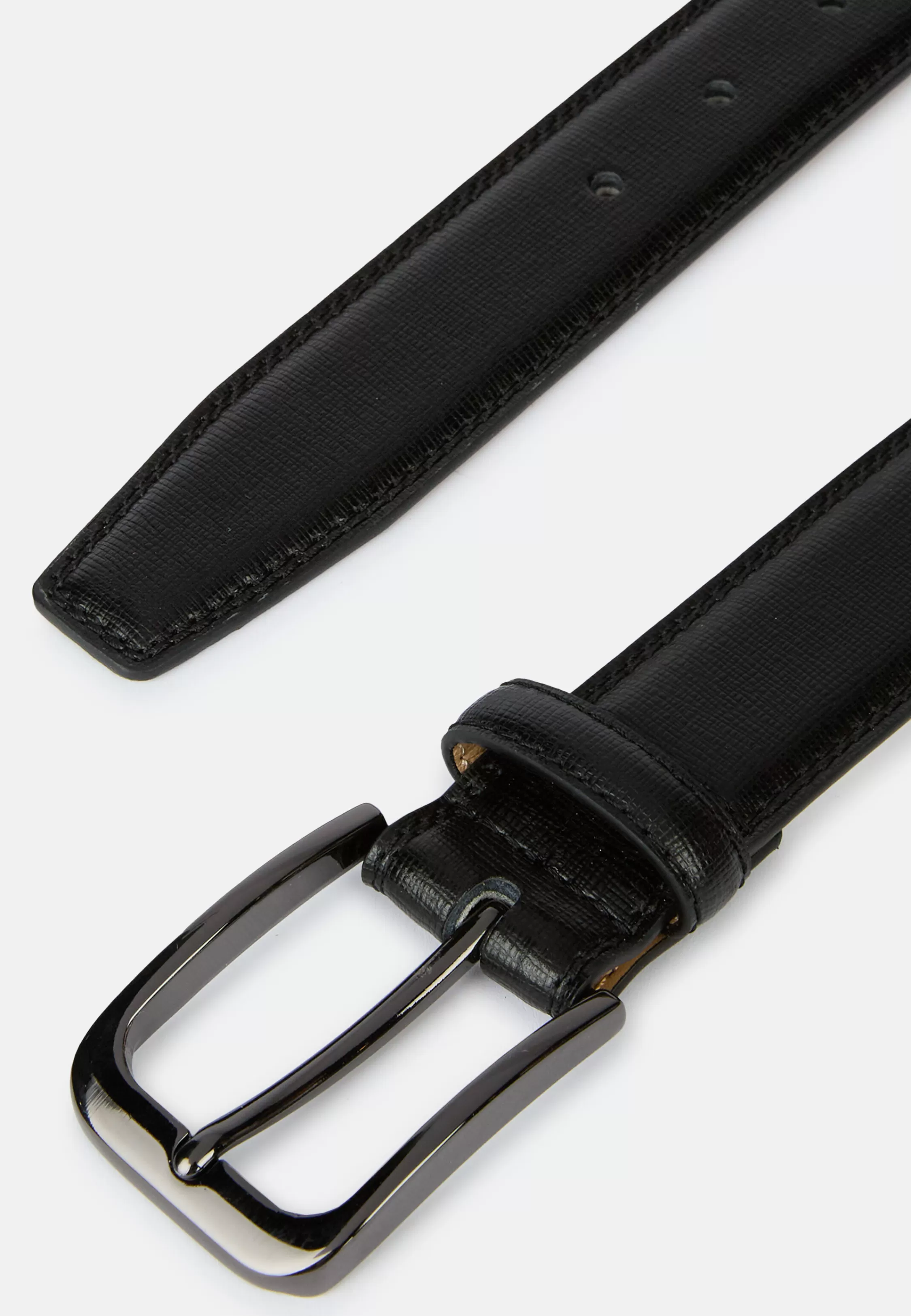 Boggi Milano Saffiano Print Leather Belt