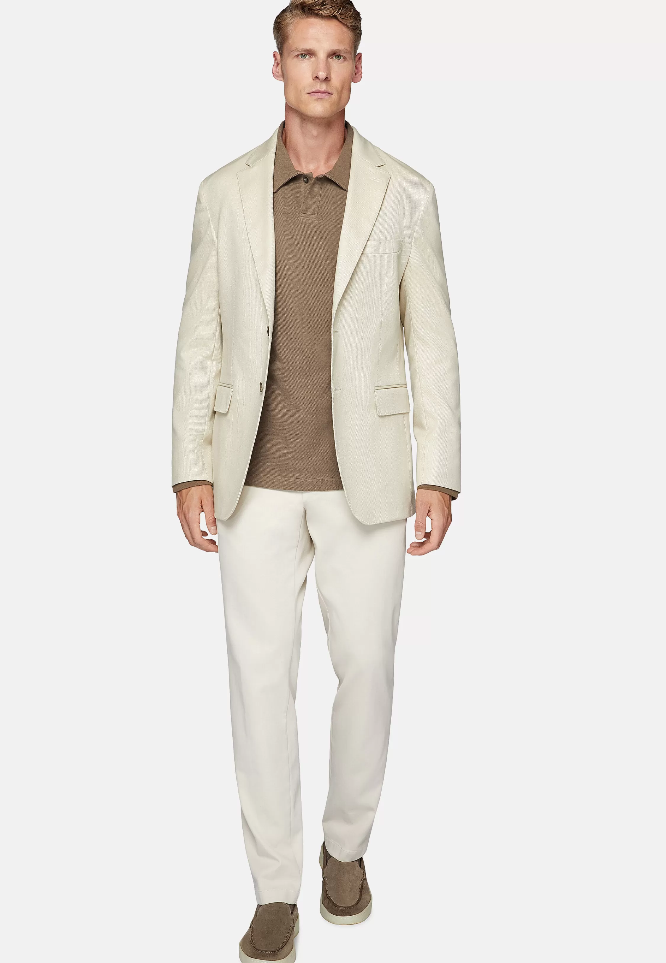 Boggi Milano Jacket In Stretch Cotton And Wool