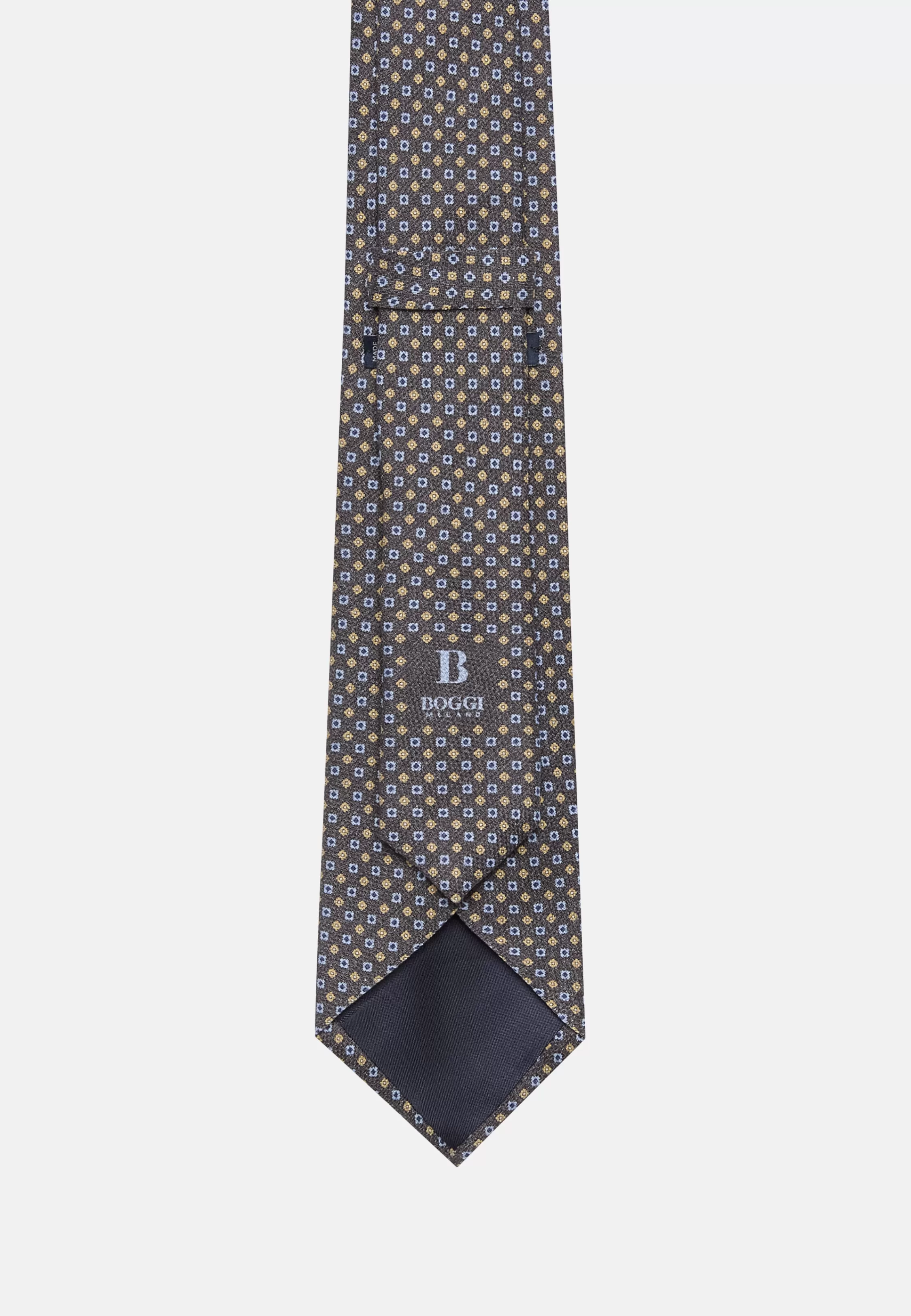 Boggi Milano Silk Tie With Medallion Motifs