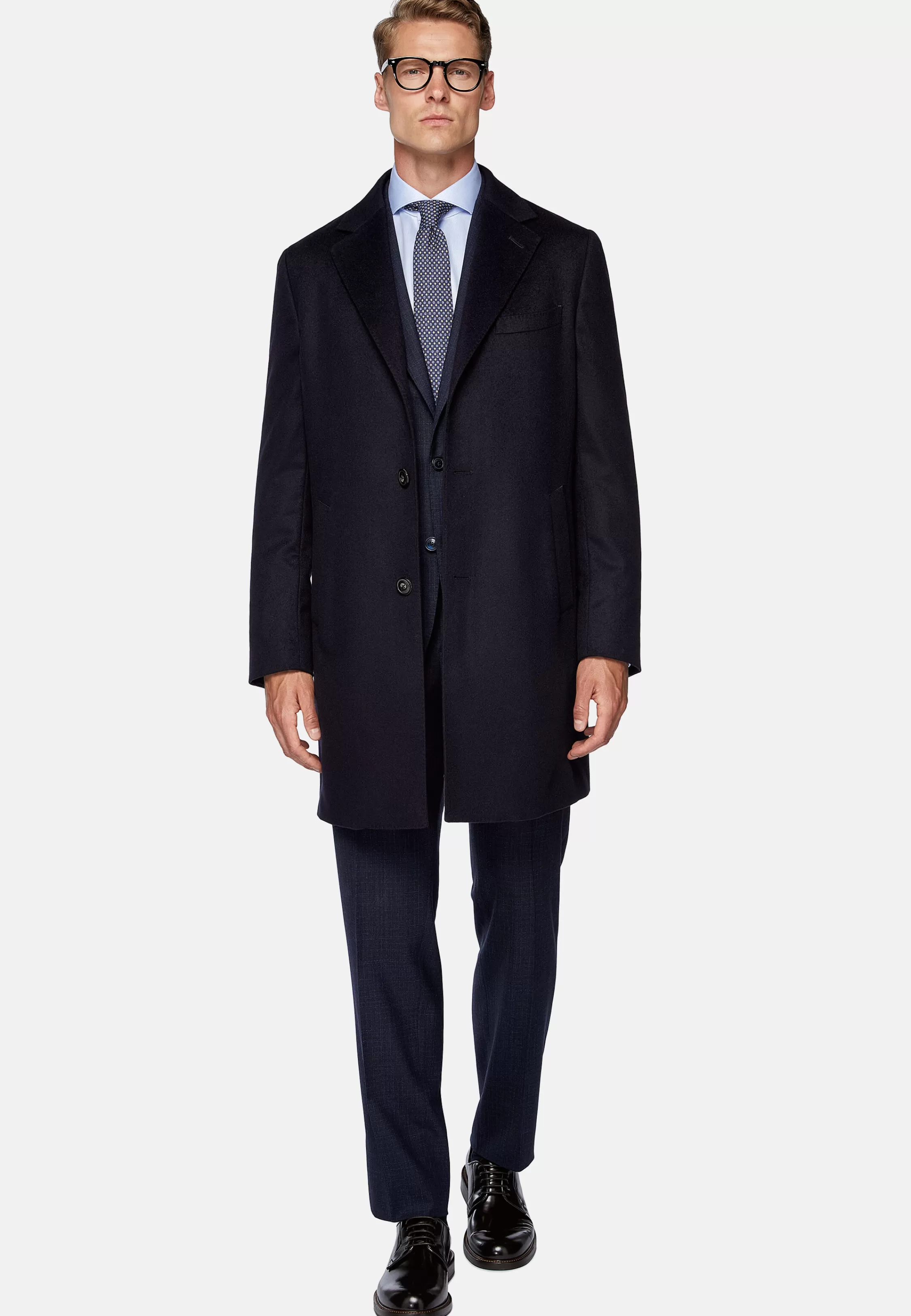 Boggi Milano Single-breasted Coat In Pure Cashmere.