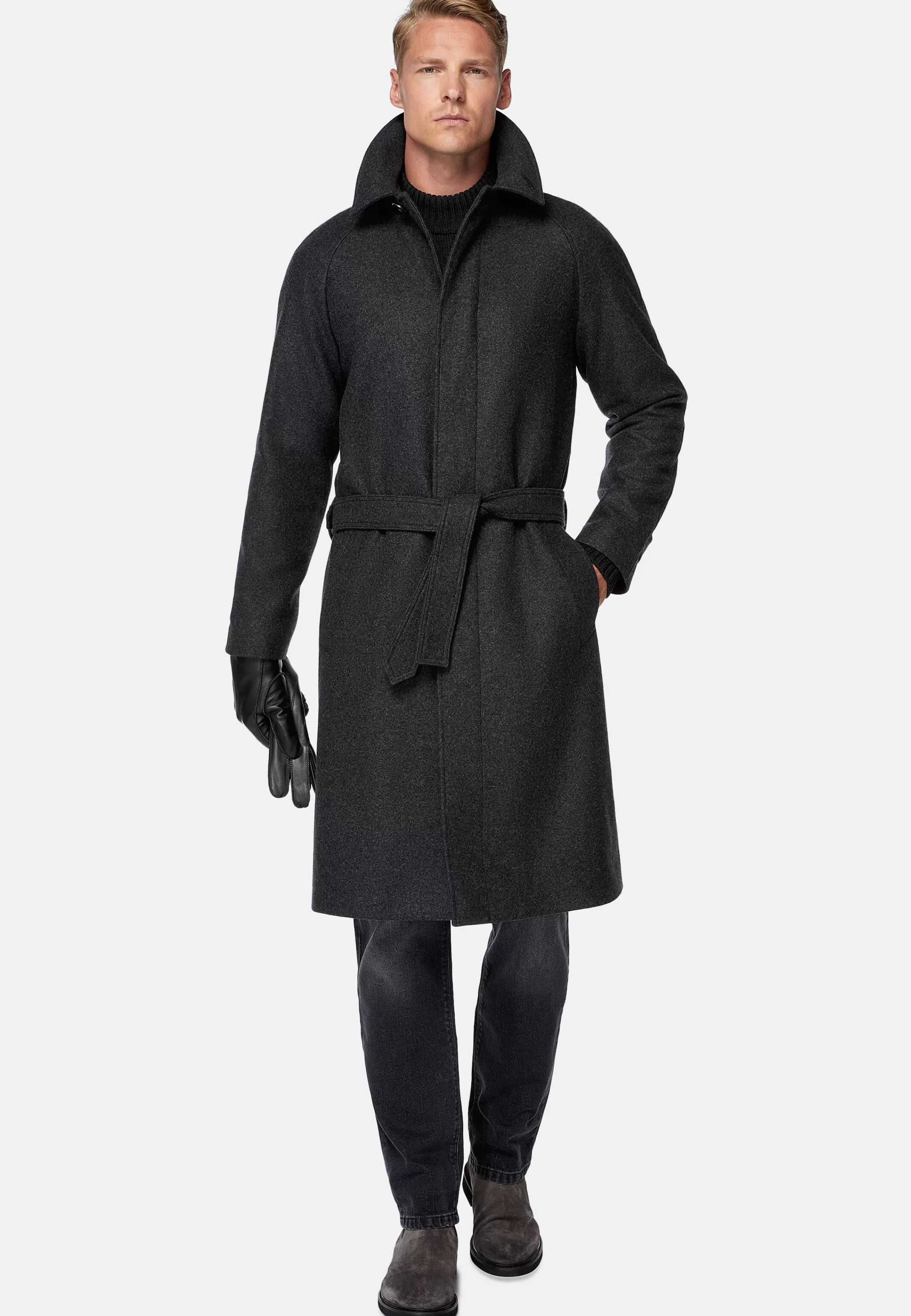 Boggi Milano Single-breasted Wool Coat