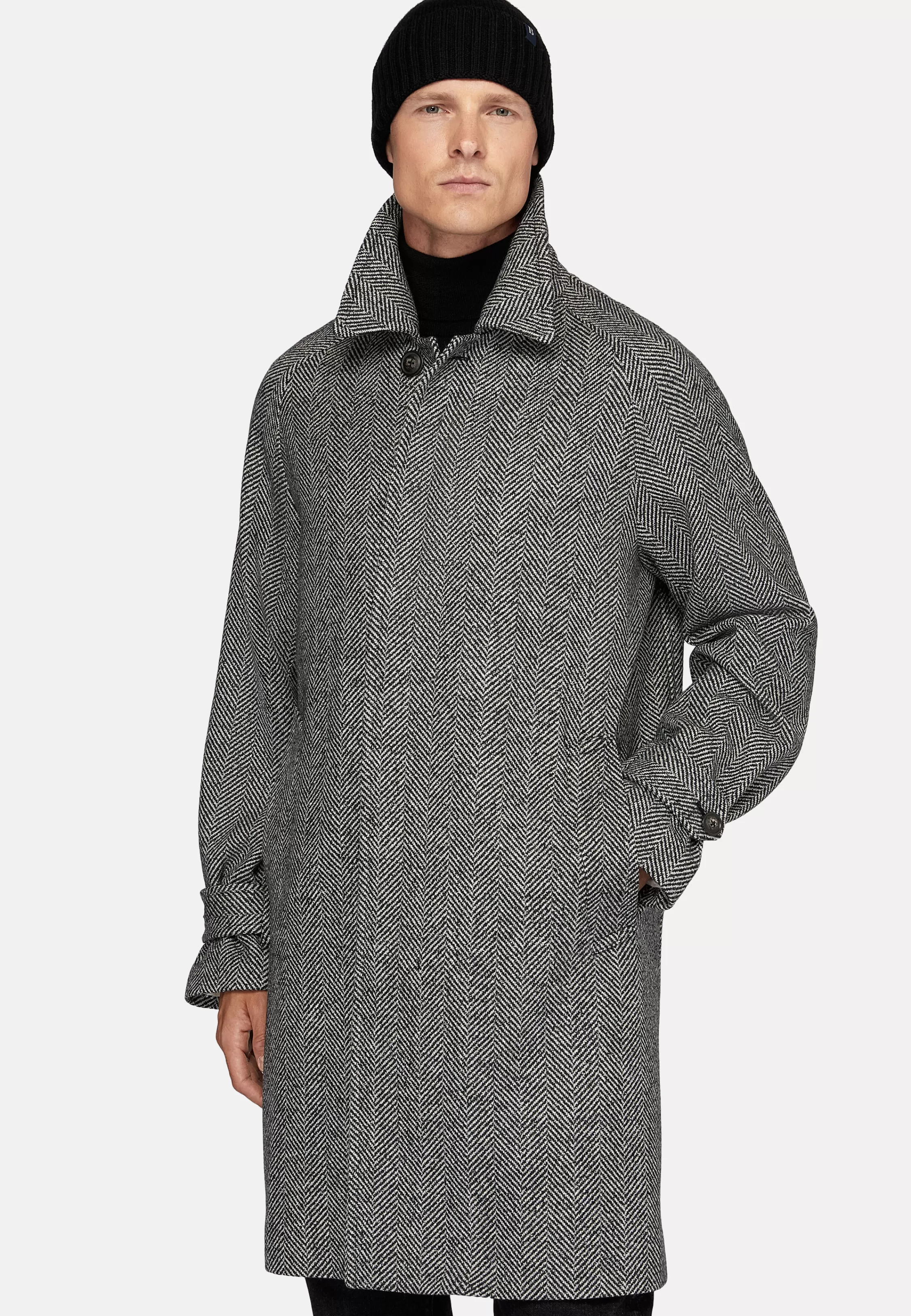 Boggi Milano Single-breasted Wool Coat