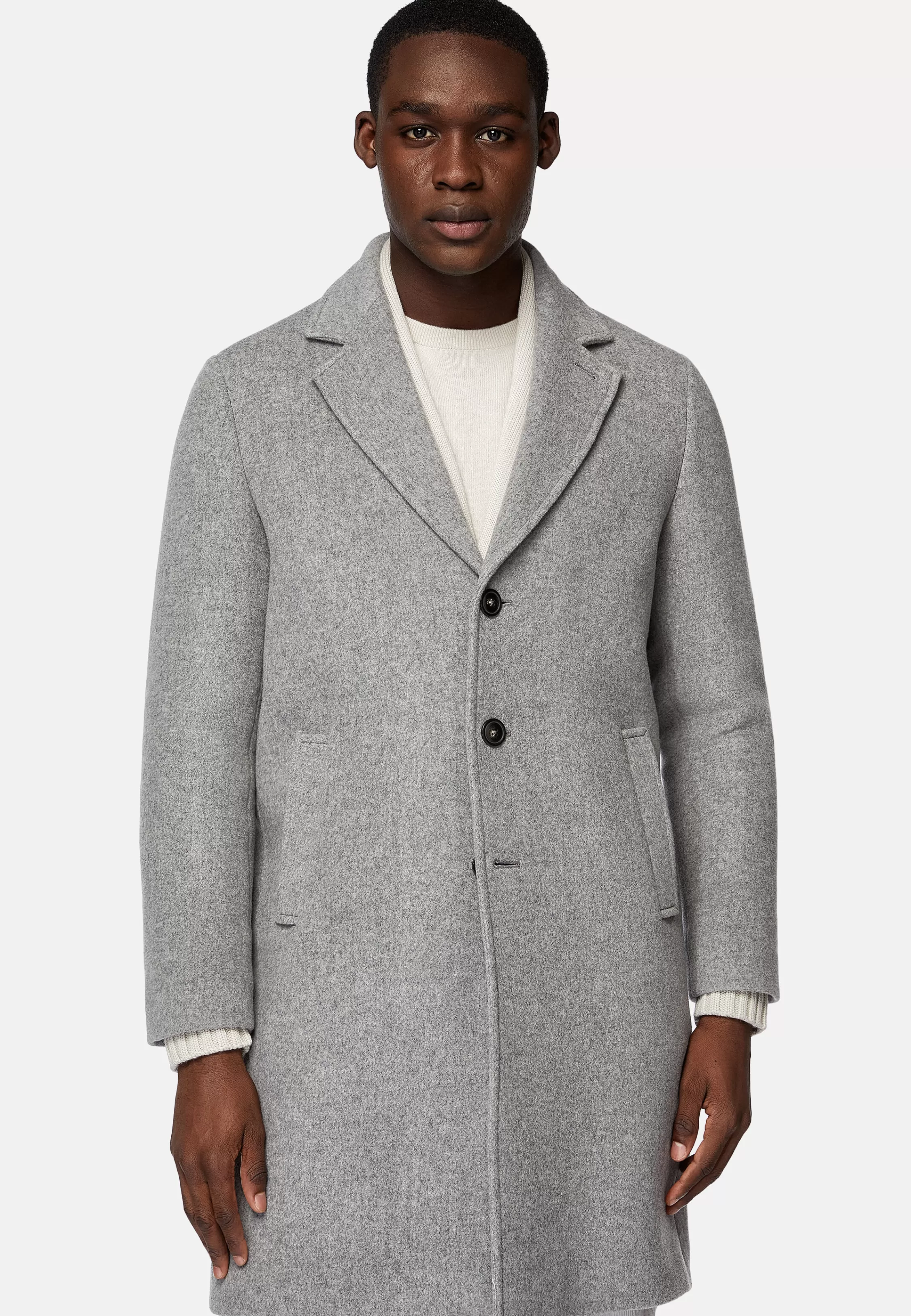 Boggi Milano Single-breasted Wool Coat