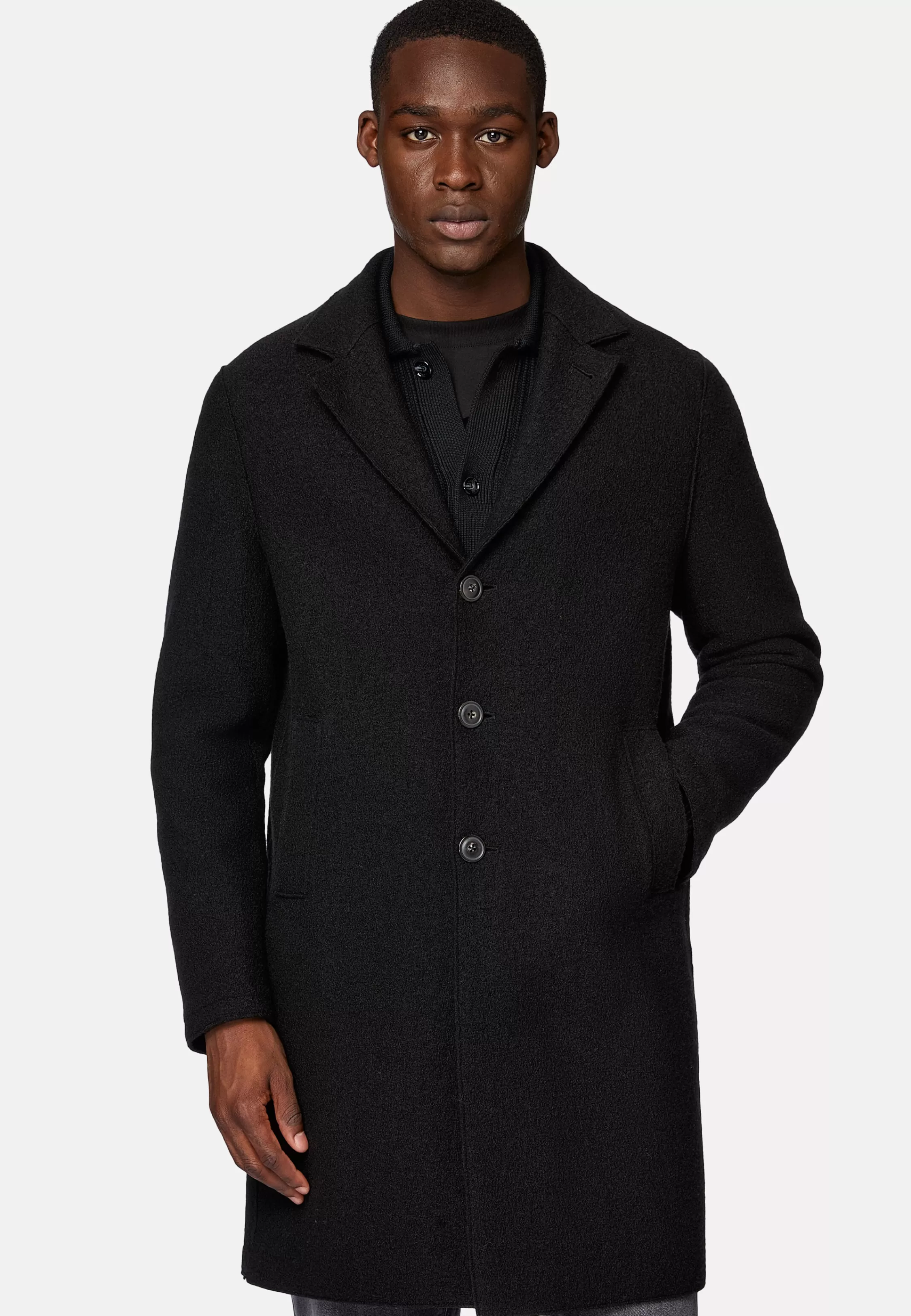 Boggi Milano Single-breasted Wool Coat