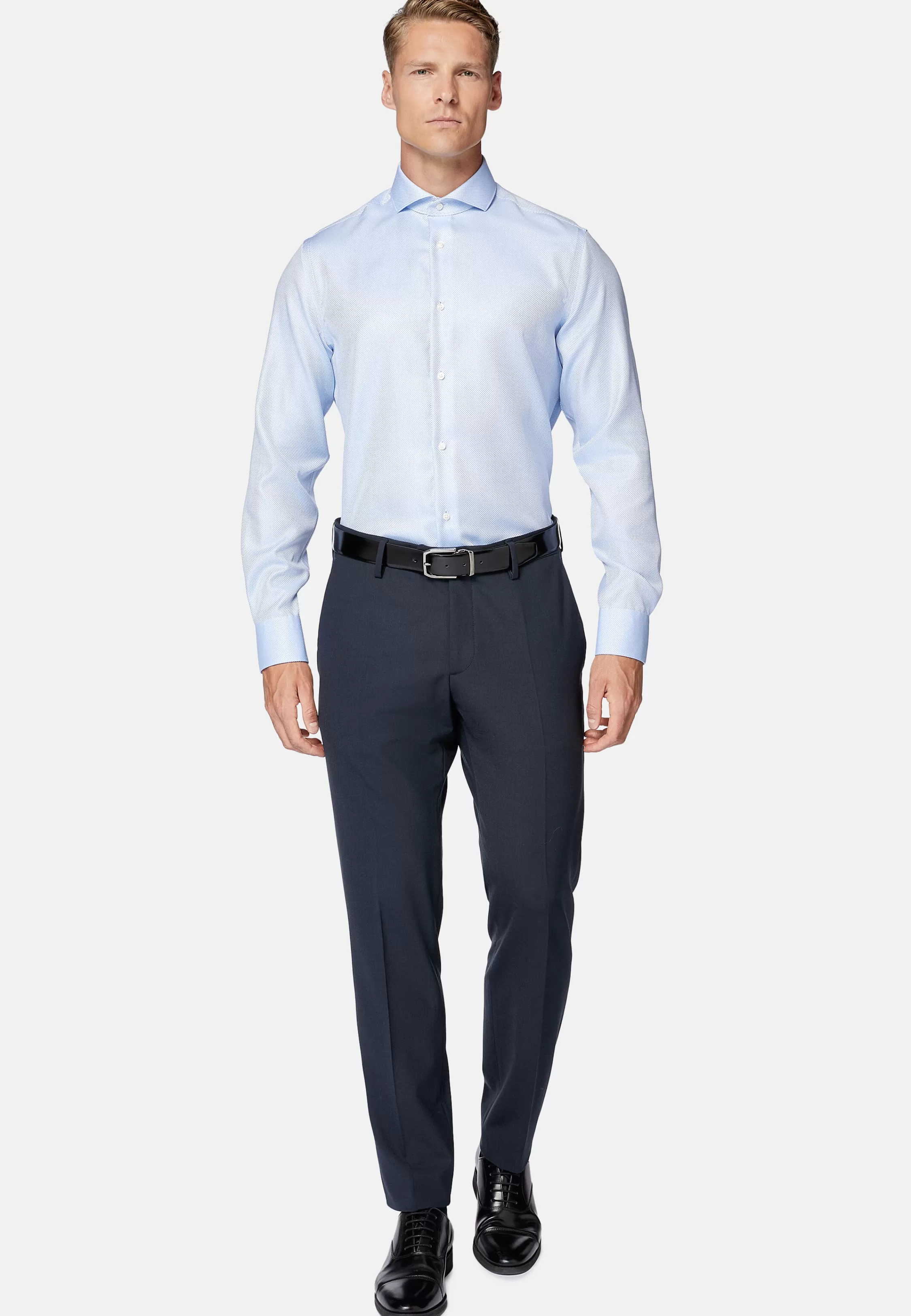 Boggi Milano Slim Fit Cotton Dobby Shirt