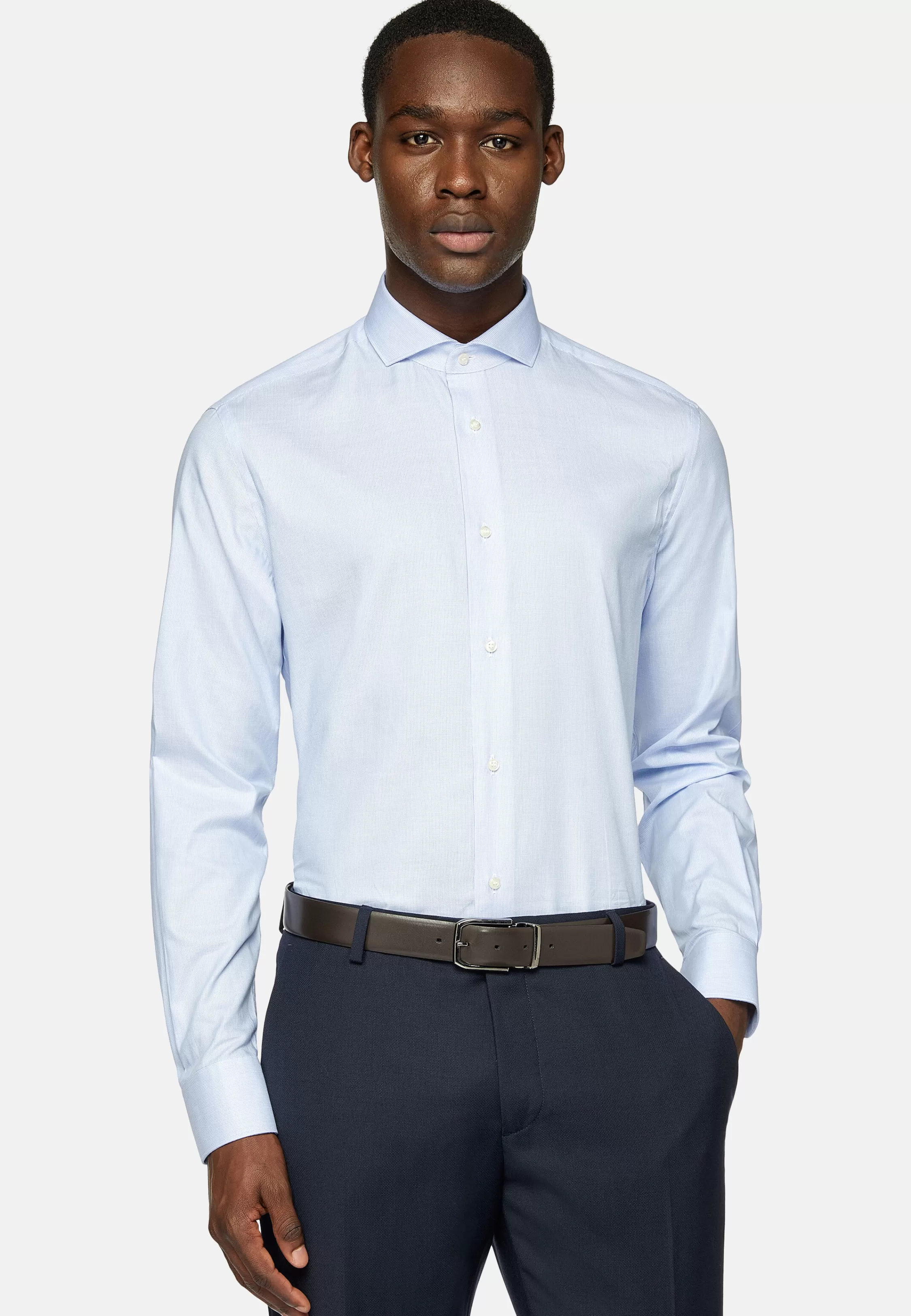 Boggi Milano Slim Fit Cotton Dobby Shirt