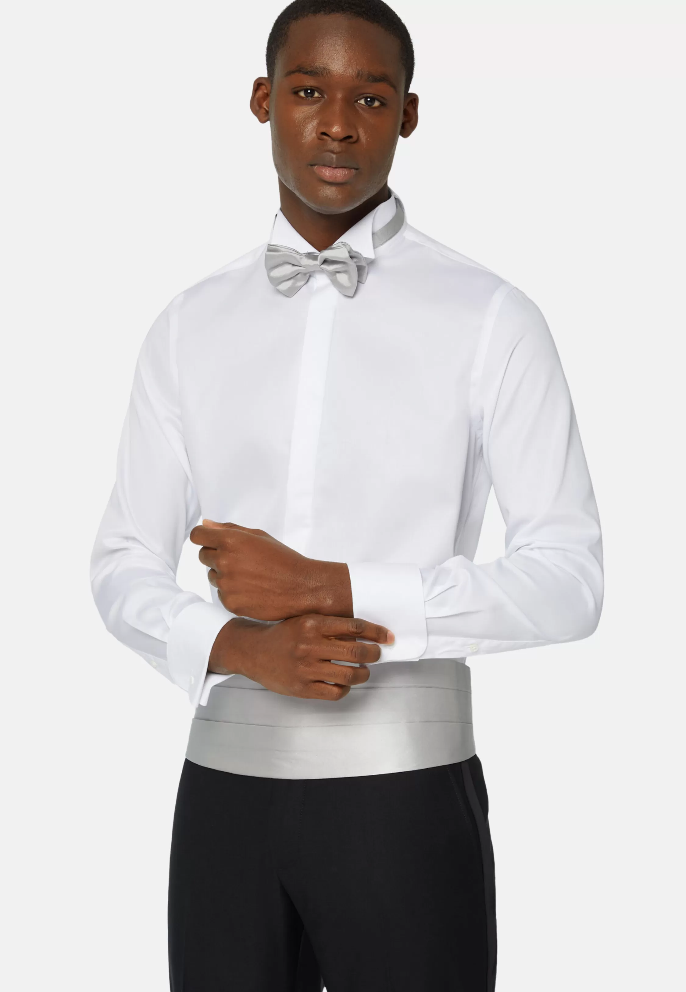 Boggi Milano Slim Fit Cotton Satin Shirt