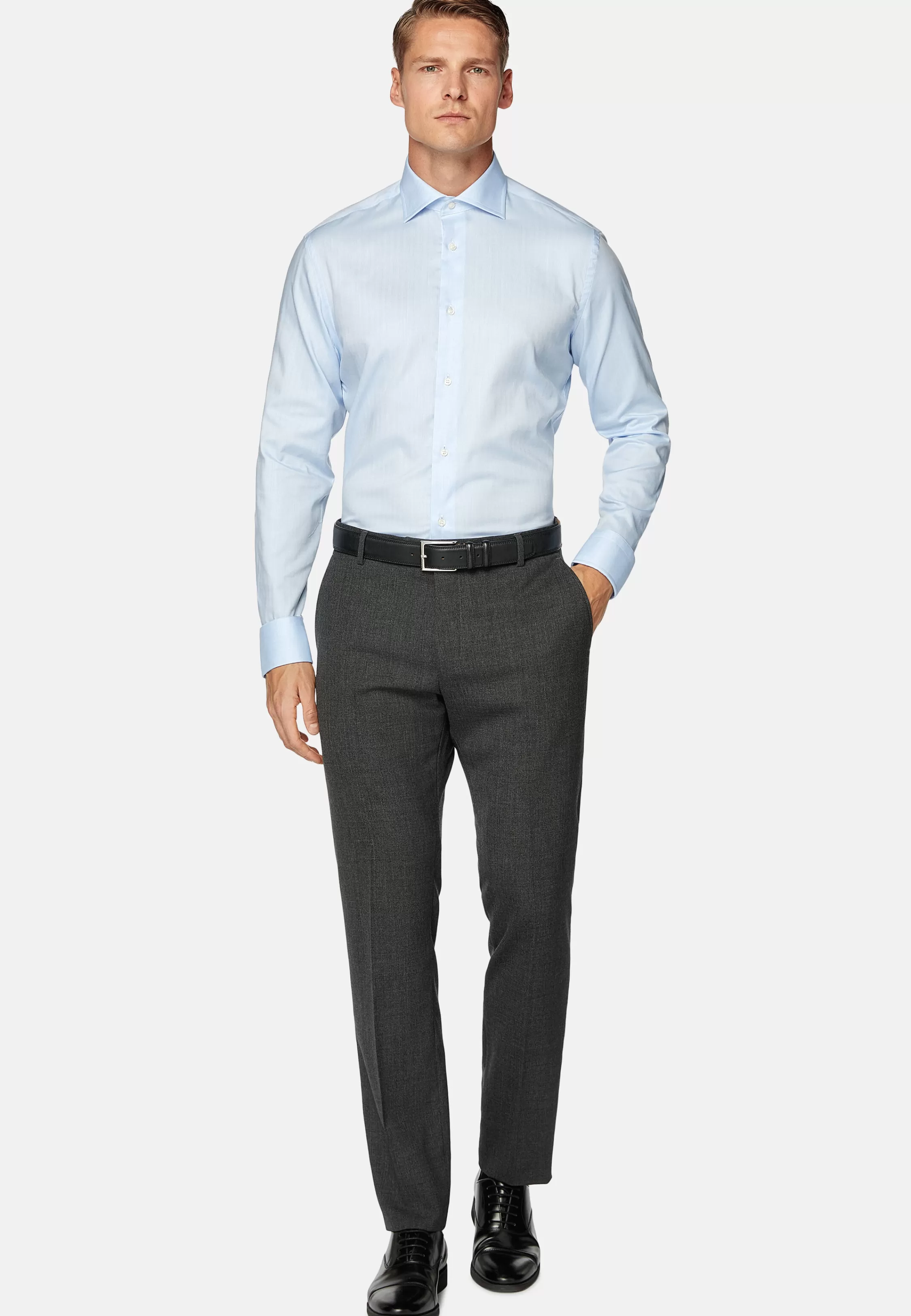 Boggi Milano Slim Fit Cotton Twill Shirt