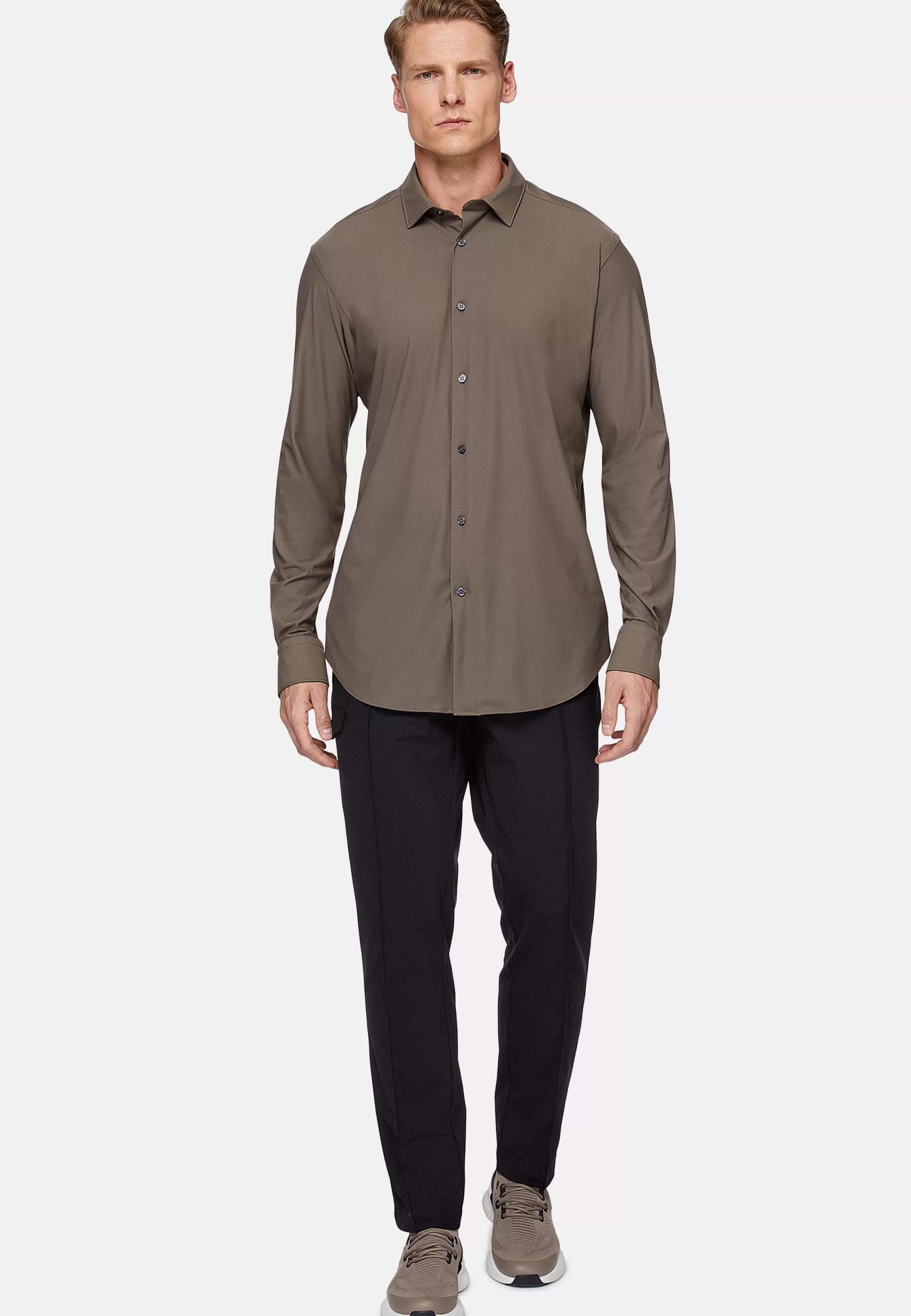 Boggi Milano Slim Fit Stretch Nylon Shirt