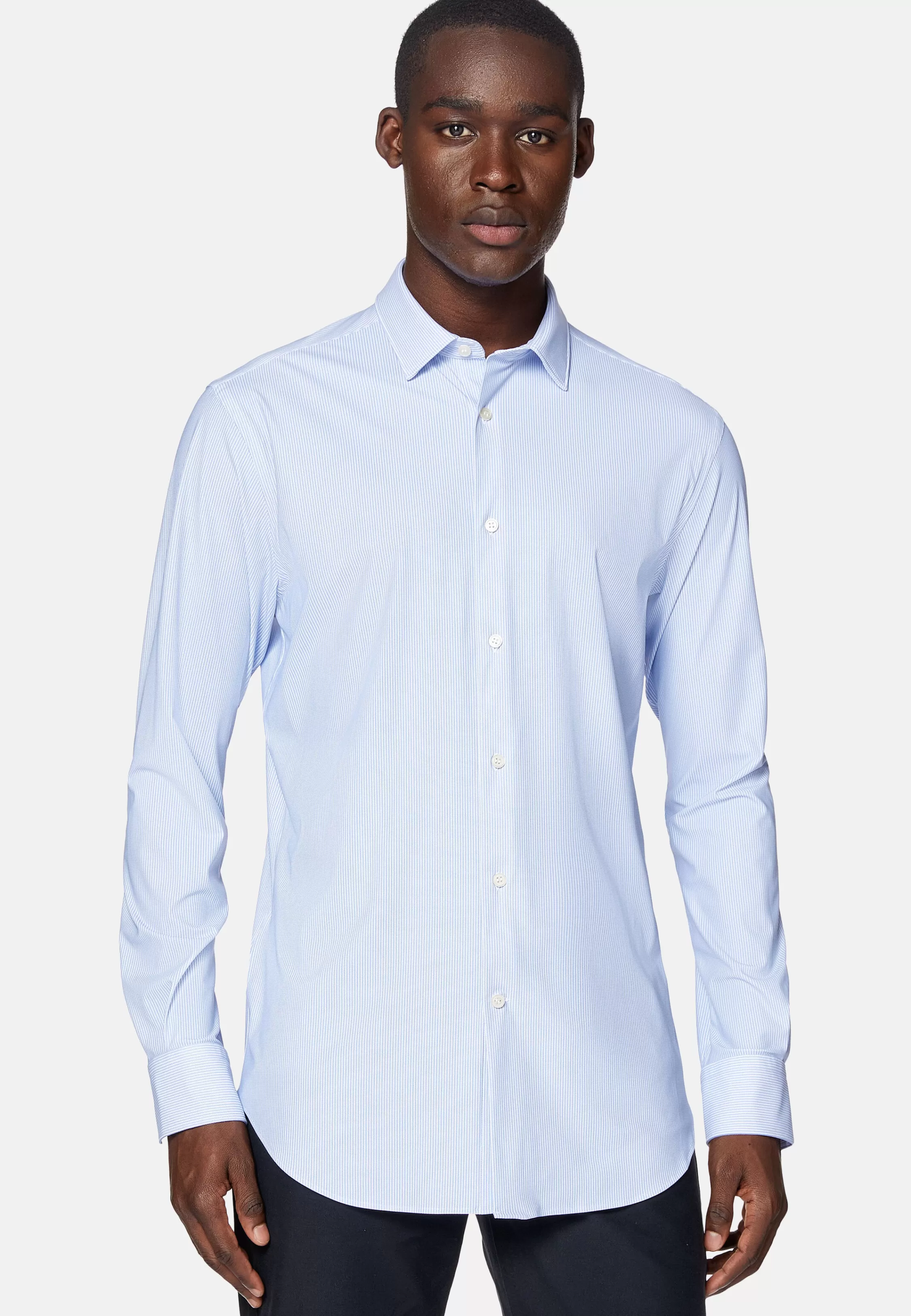 Boggi Milano Slim Fit Stretch Nylon Shirt