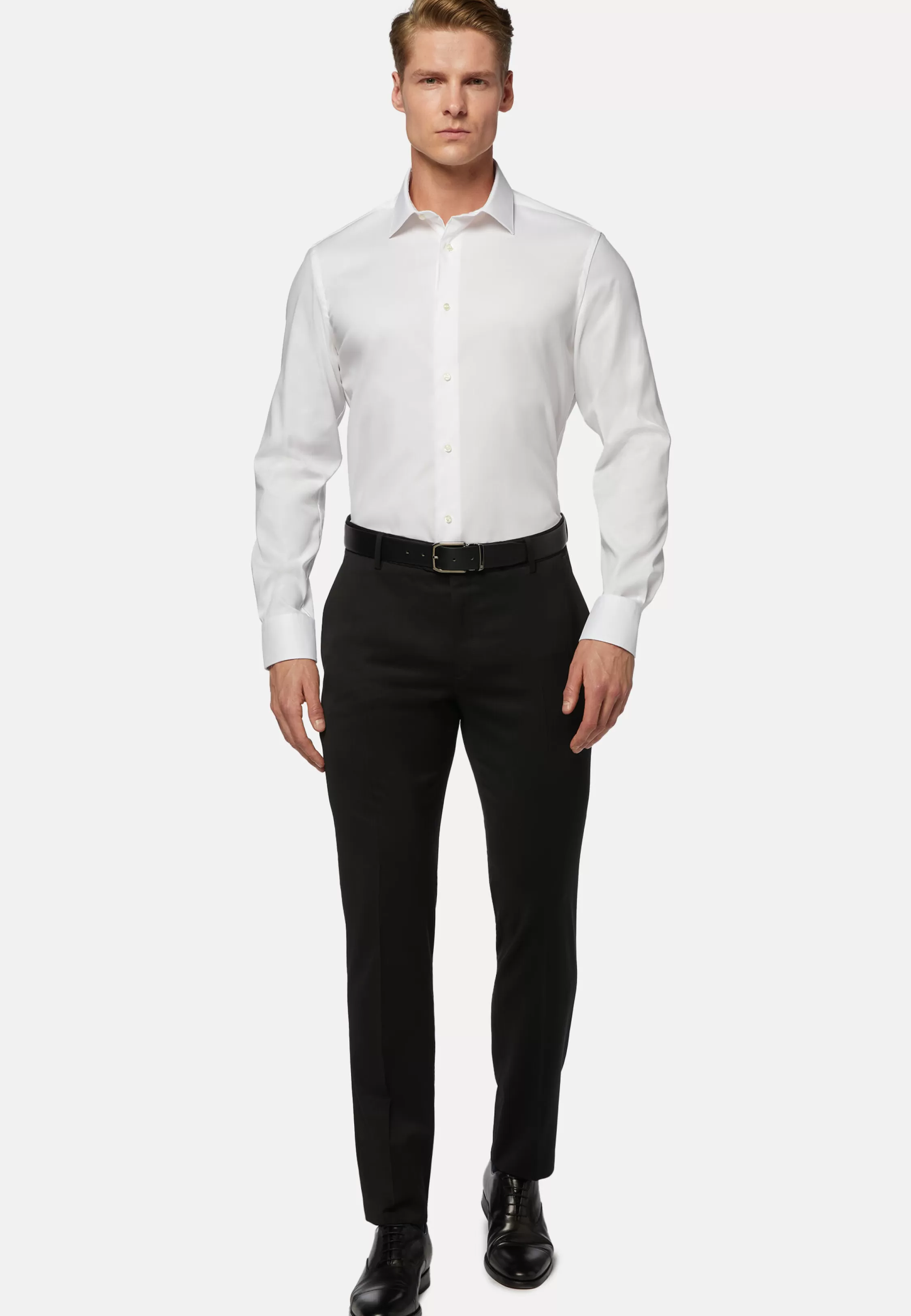 Boggi Milano Slim Fit Pinpoint Cotton Shirt